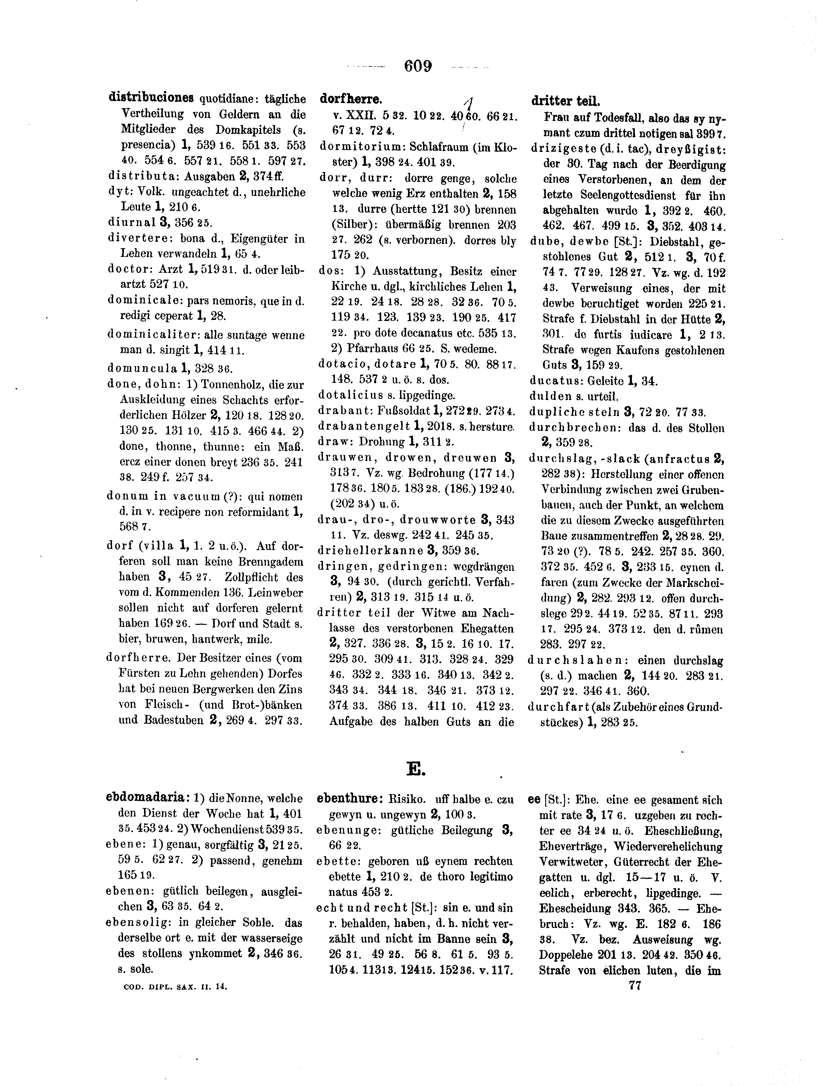 Historische Urkunde Seite 609 aus Band cds2_14