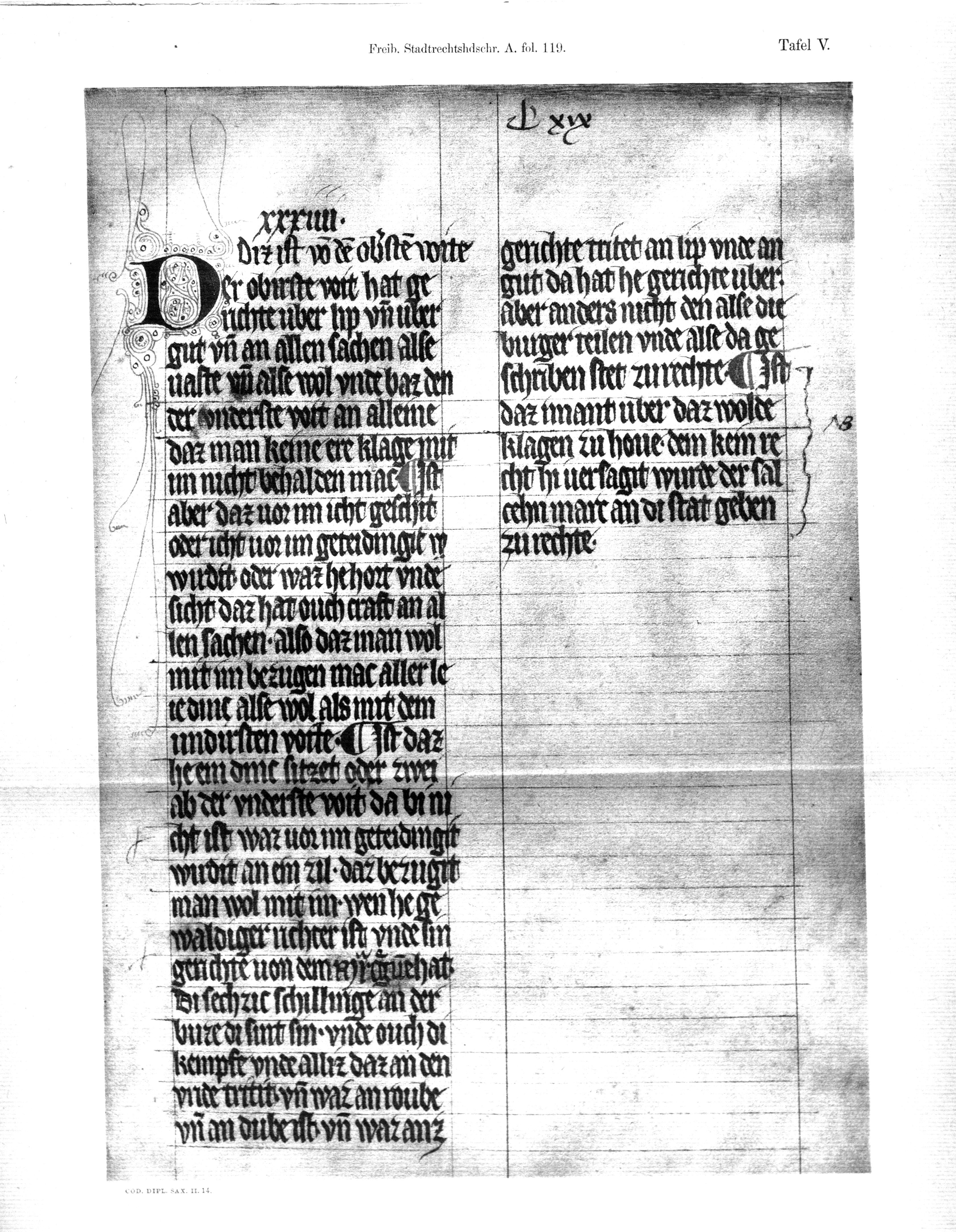 Historische Urkunde Seite 1 aus Band cds2_14