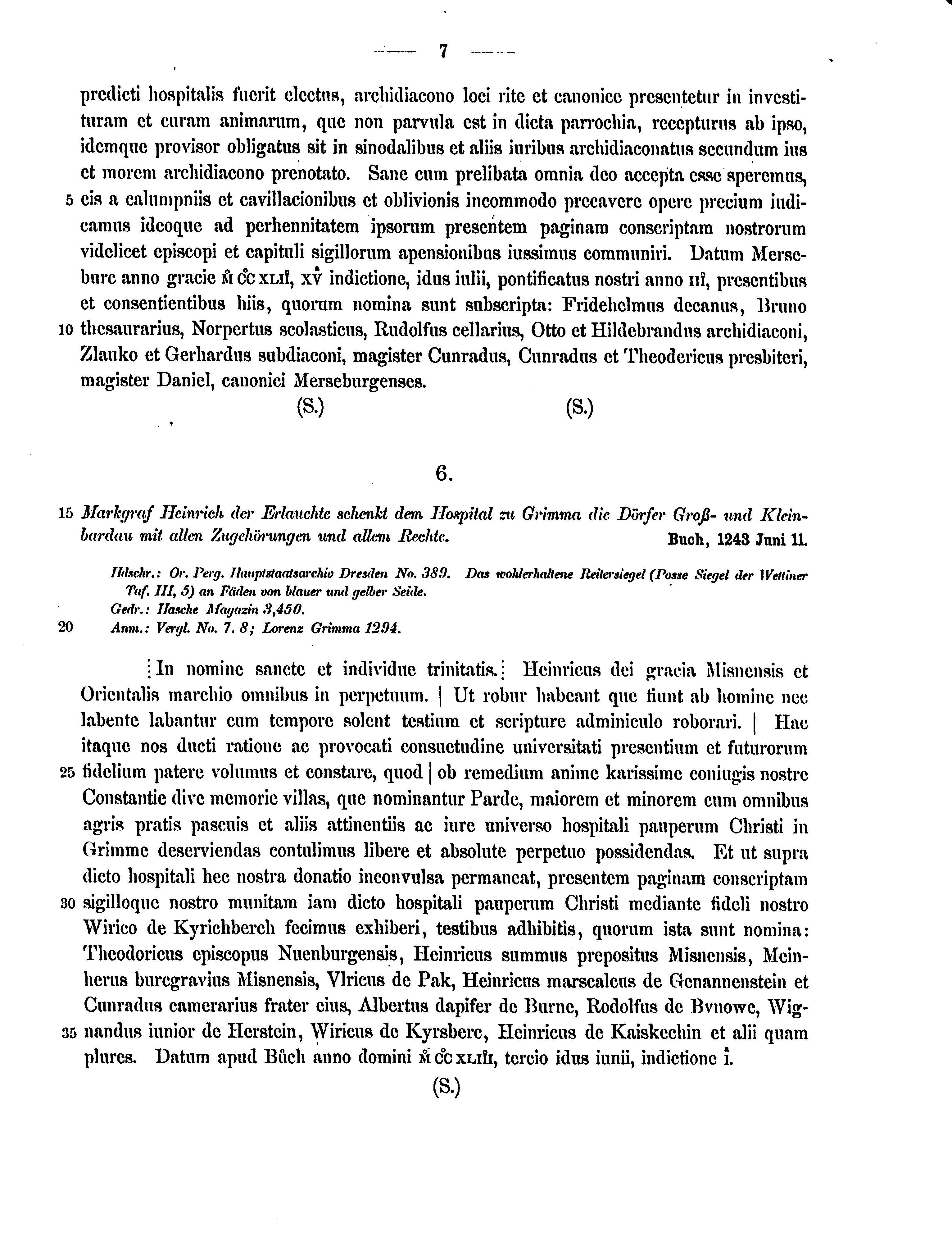 Historische Urkunde Seite 7 aus Band cds2_15