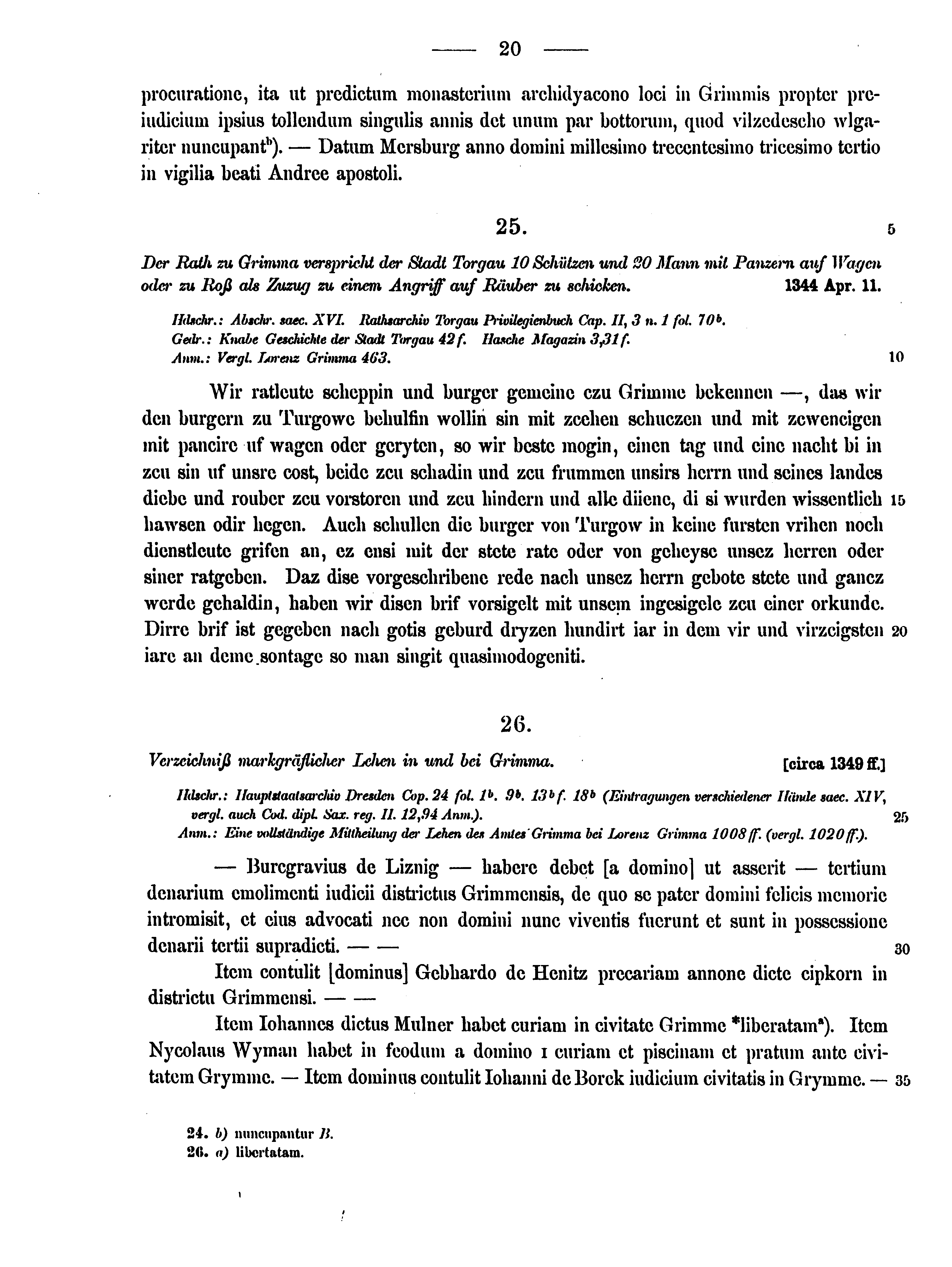 Historische Urkunde Seite 20 aus Band cds2_15