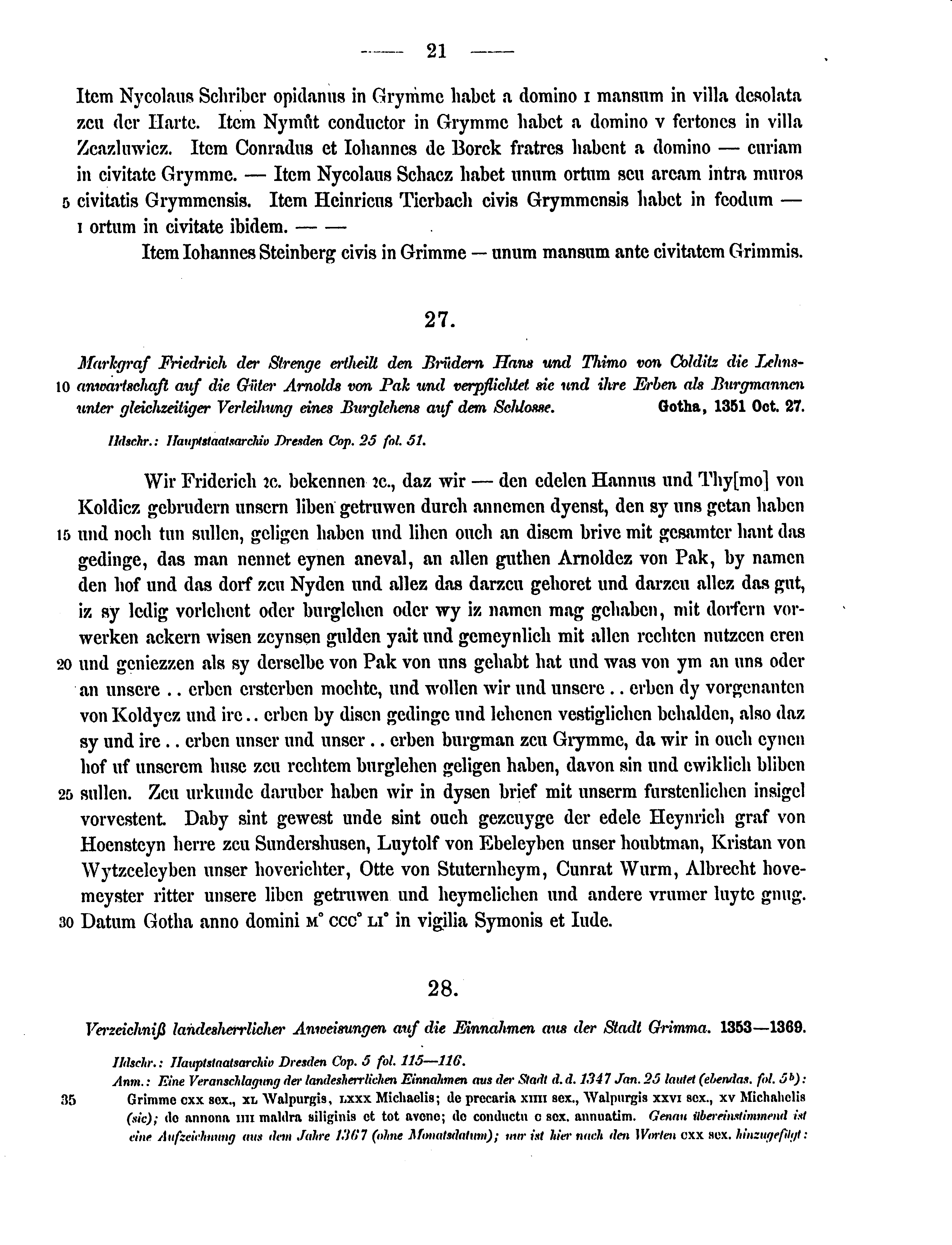 Historische Urkunde Seite 21 aus Band cds2_15