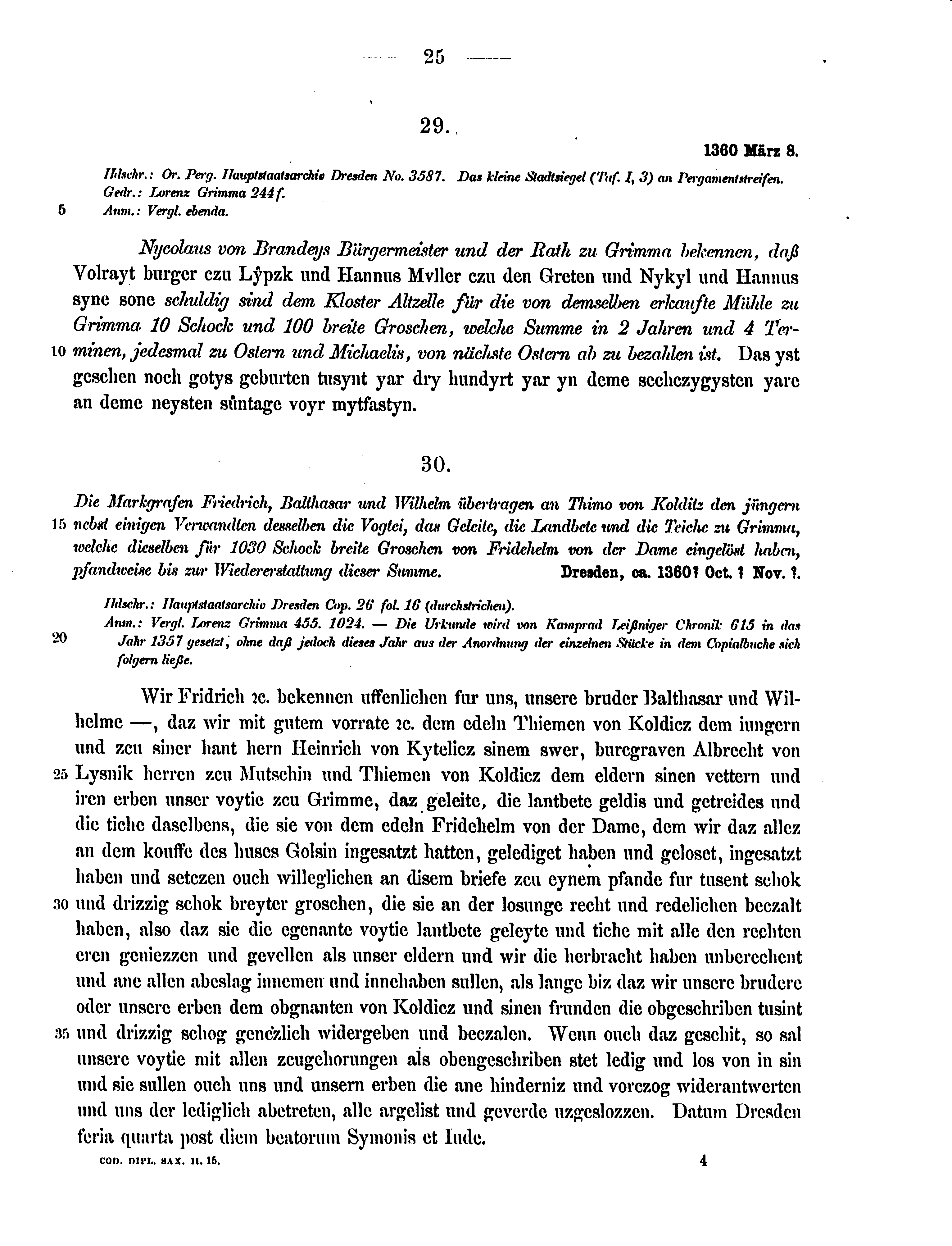 Historische Urkunde Seite 25 aus Band cds2_15