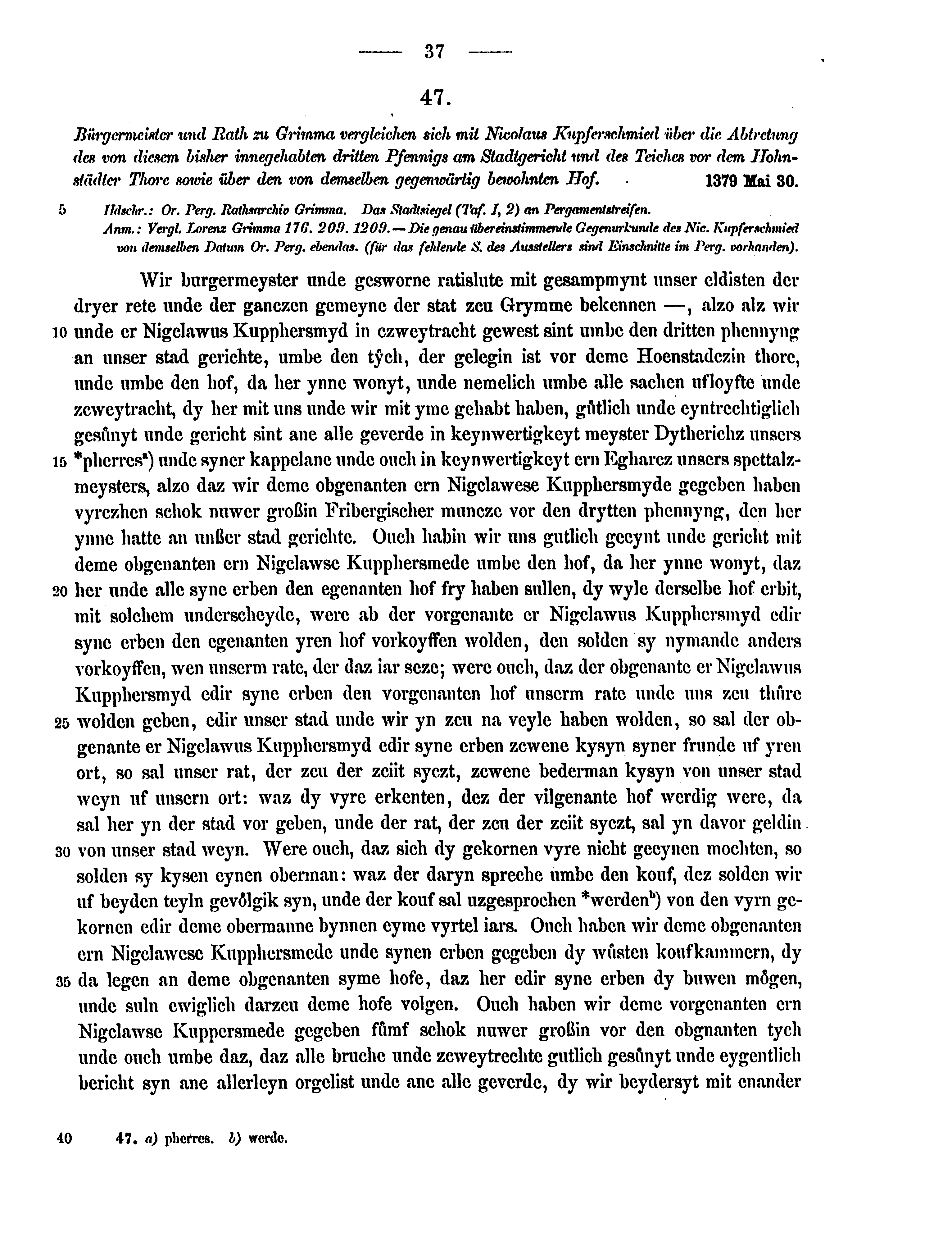 Historische Urkunde Seite 37 aus Band cds2_15