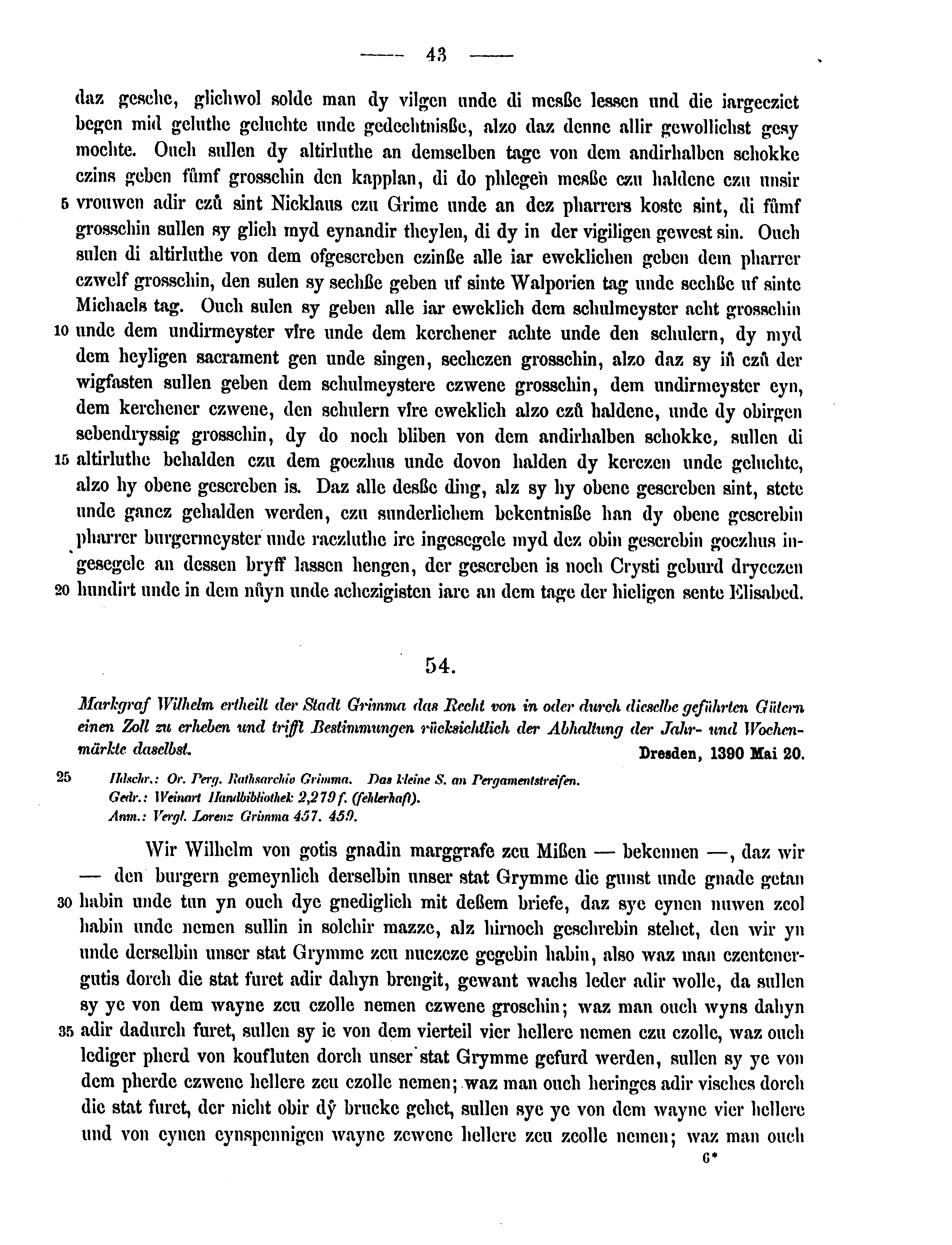Historische Urkunde Seite 43 aus Band cds2_15