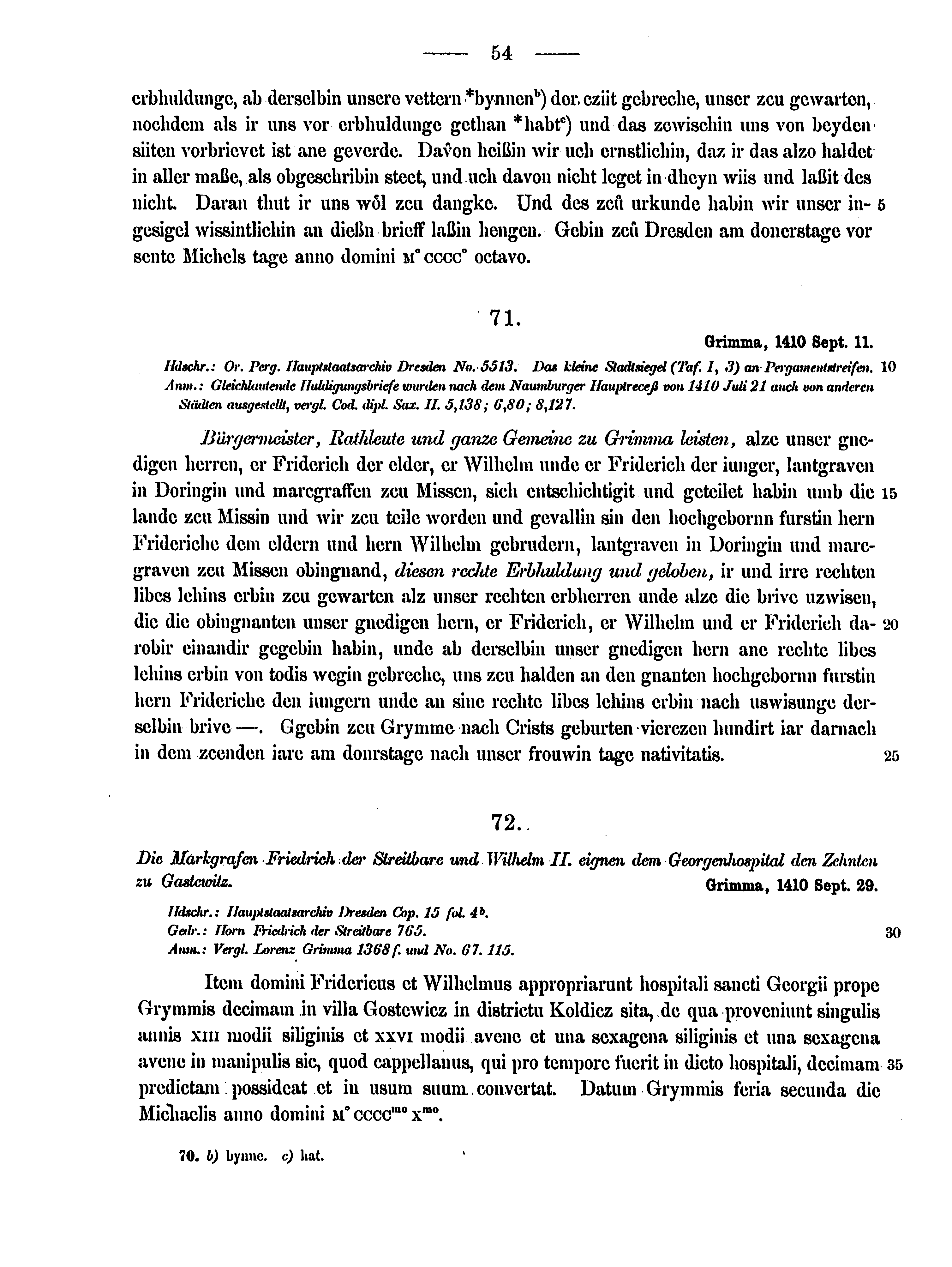 Historische Urkunde Seite 54 aus Band cds2_15