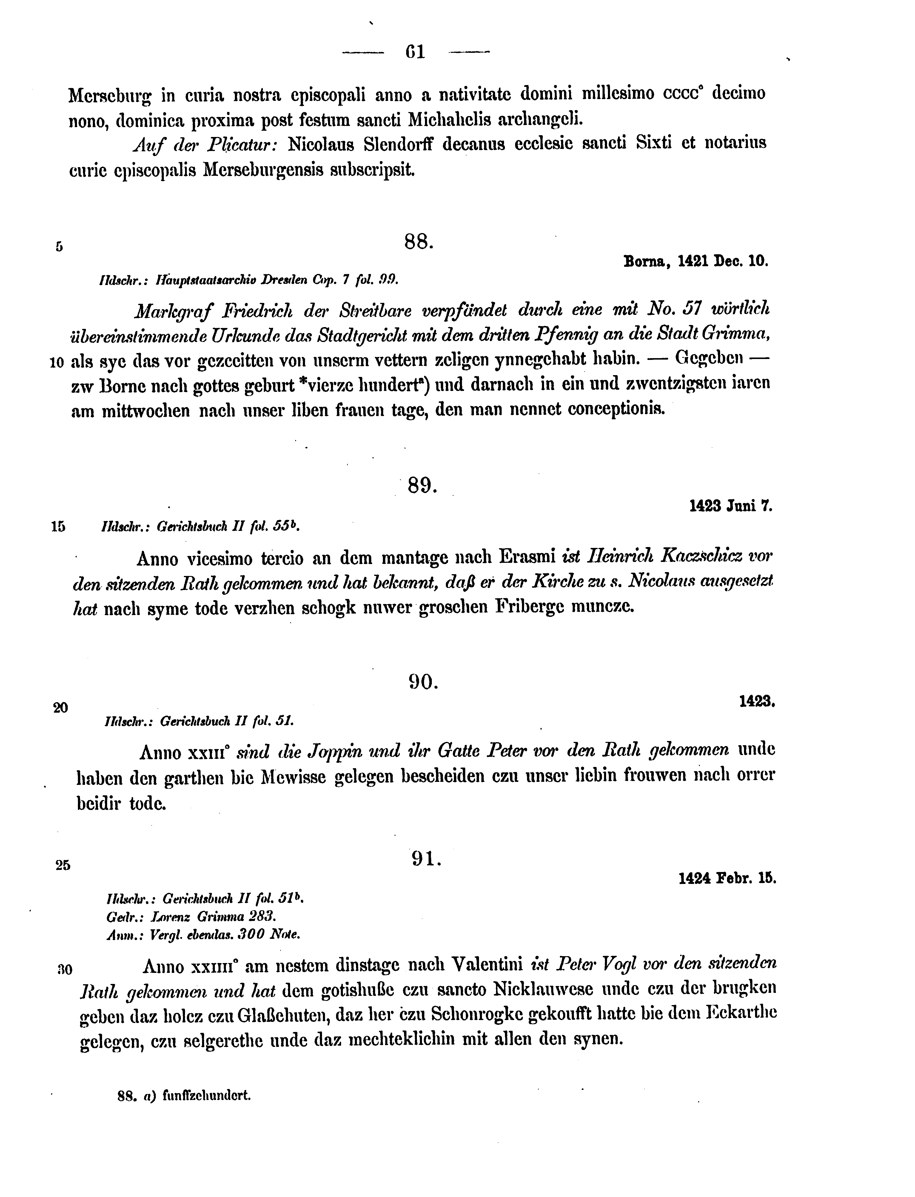 Historische Urkunde Seite 61 aus Band cds2_15