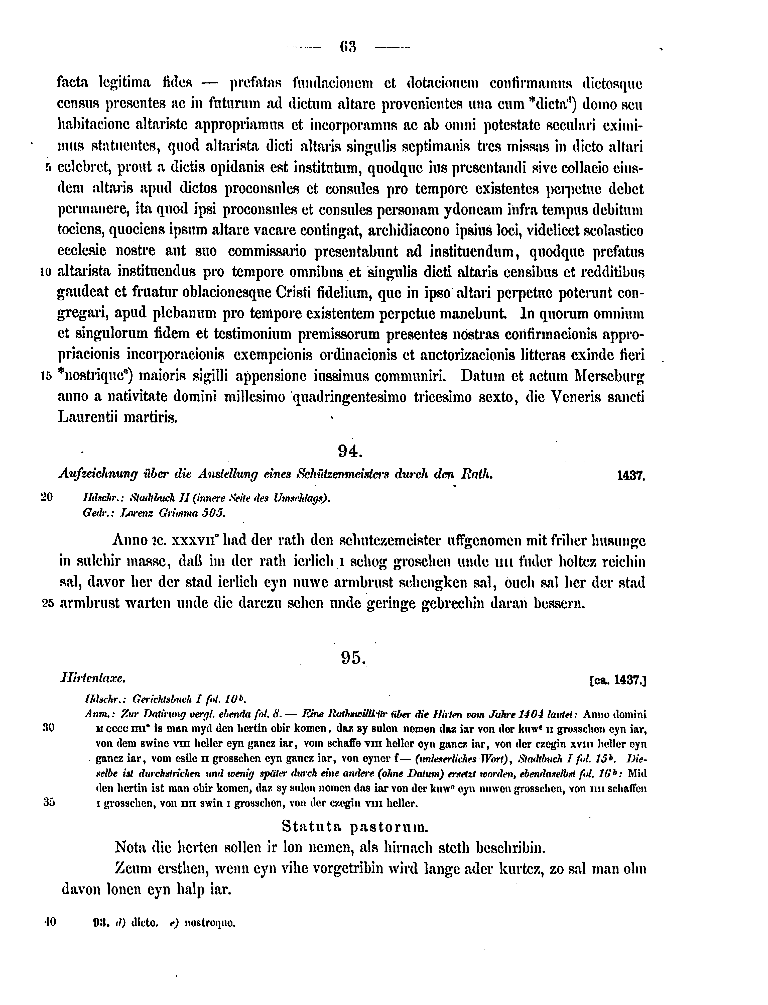 Historische Urkunde Seite 63 aus Band cds2_15