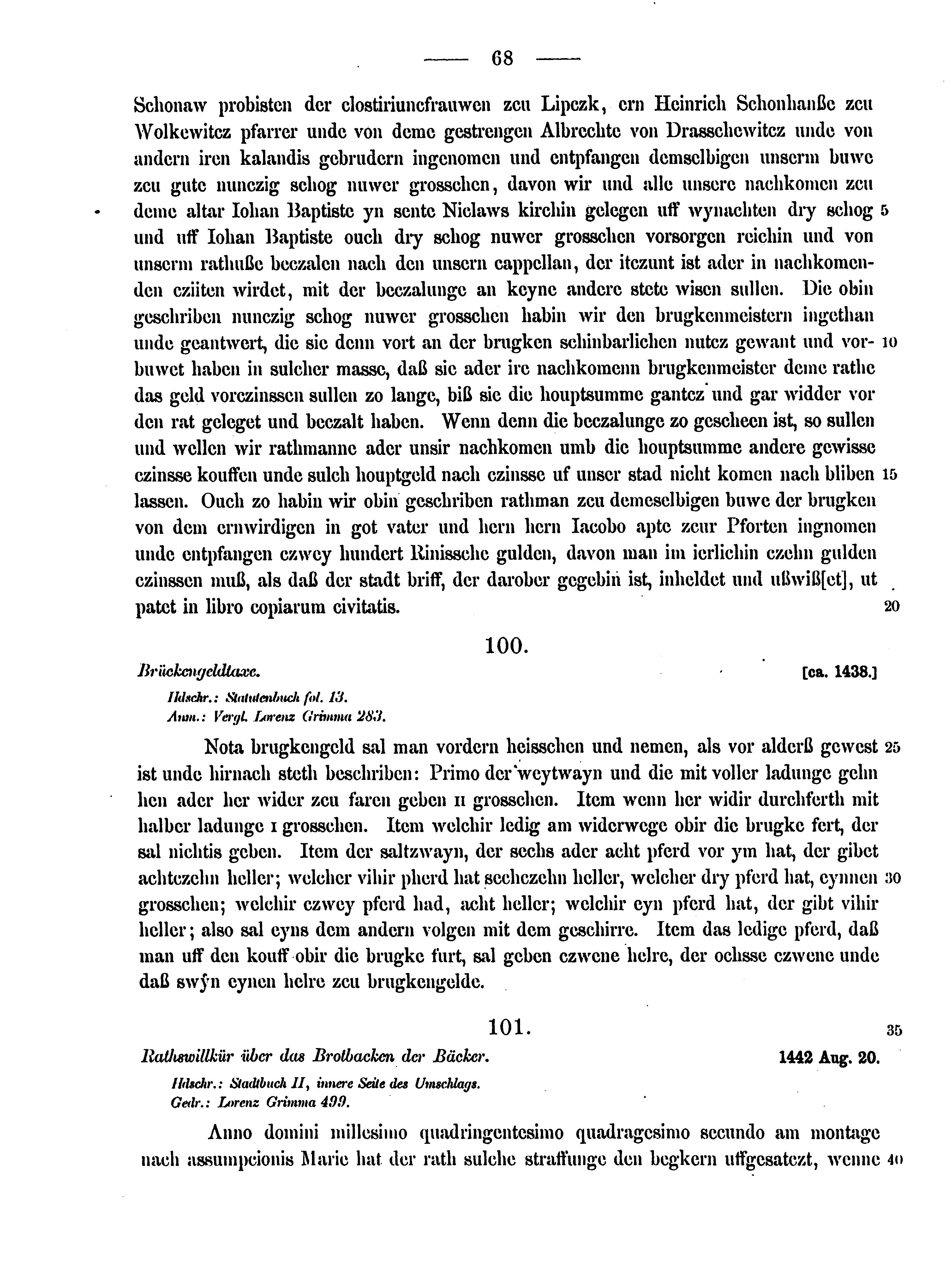 Historische Urkunde Seite 68 aus Band cds2_15