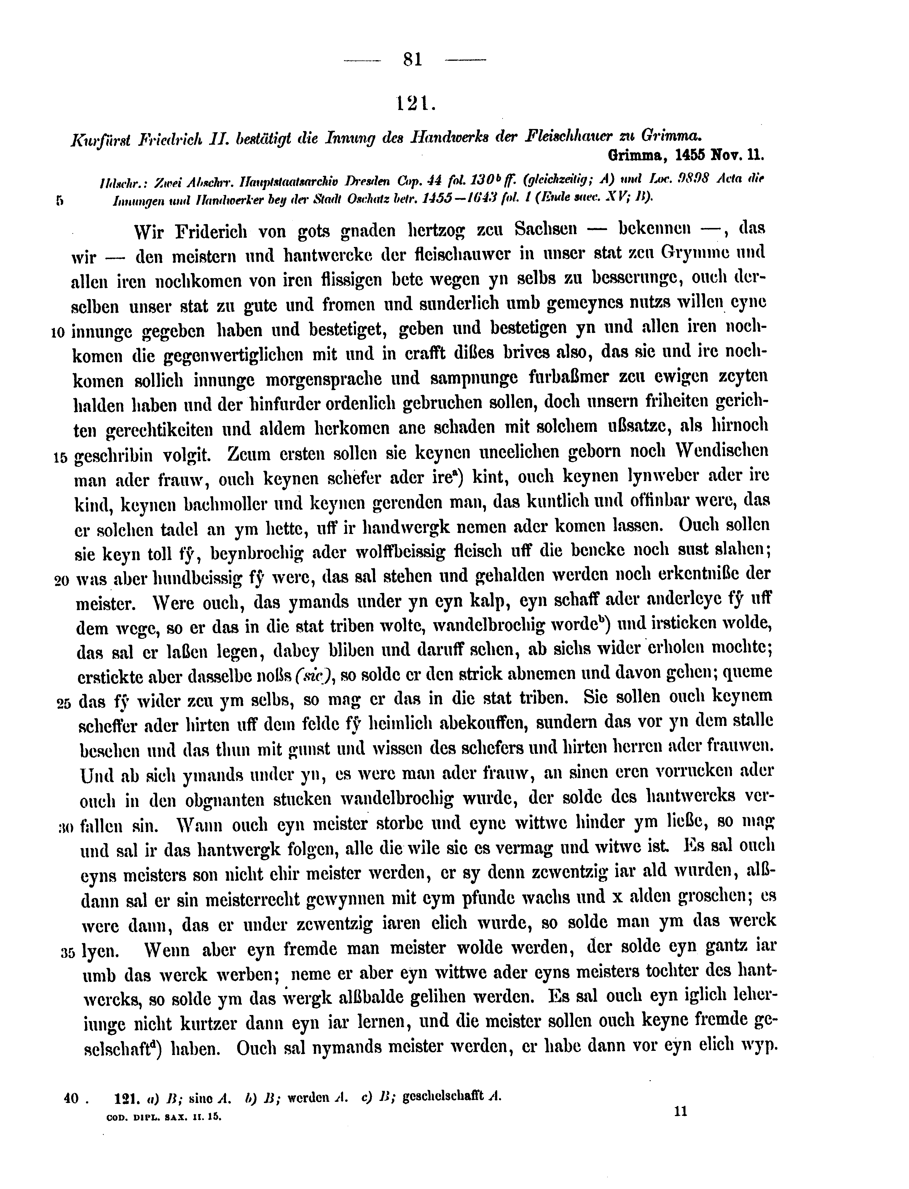 Historische Urkunde Seite 81 aus Band cds2_15