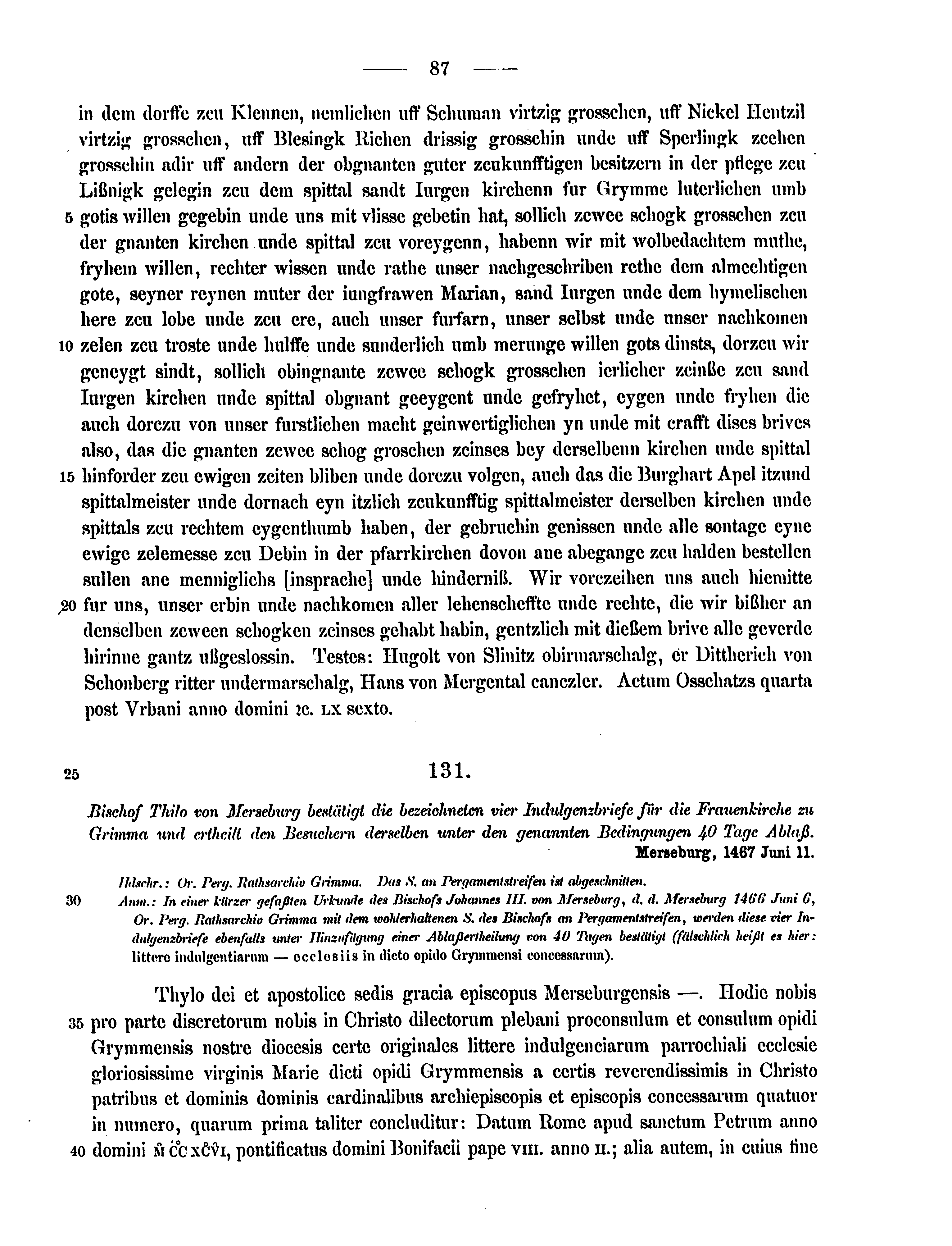 Historische Urkunde Seite 87 aus Band cds2_15