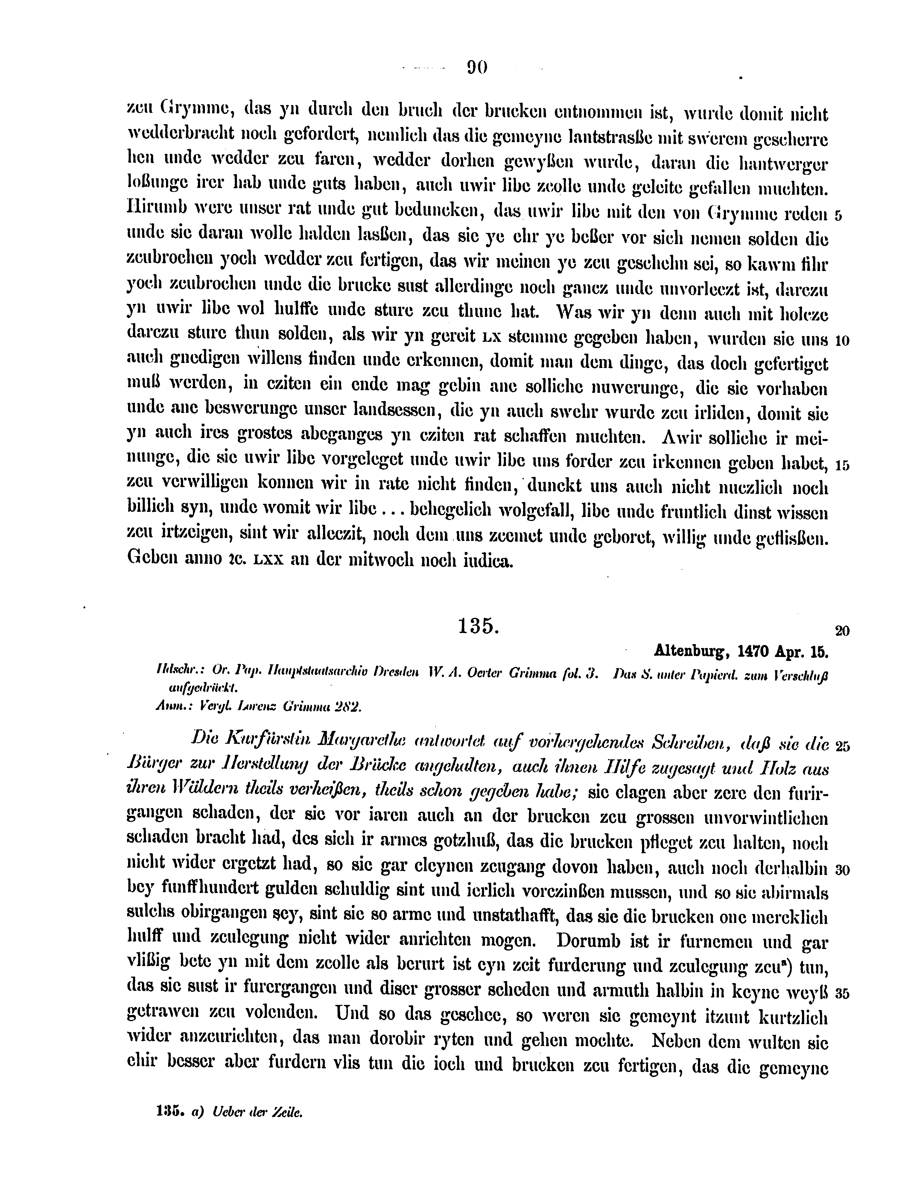 Historische Urkunde Seite 90 aus Band cds2_15