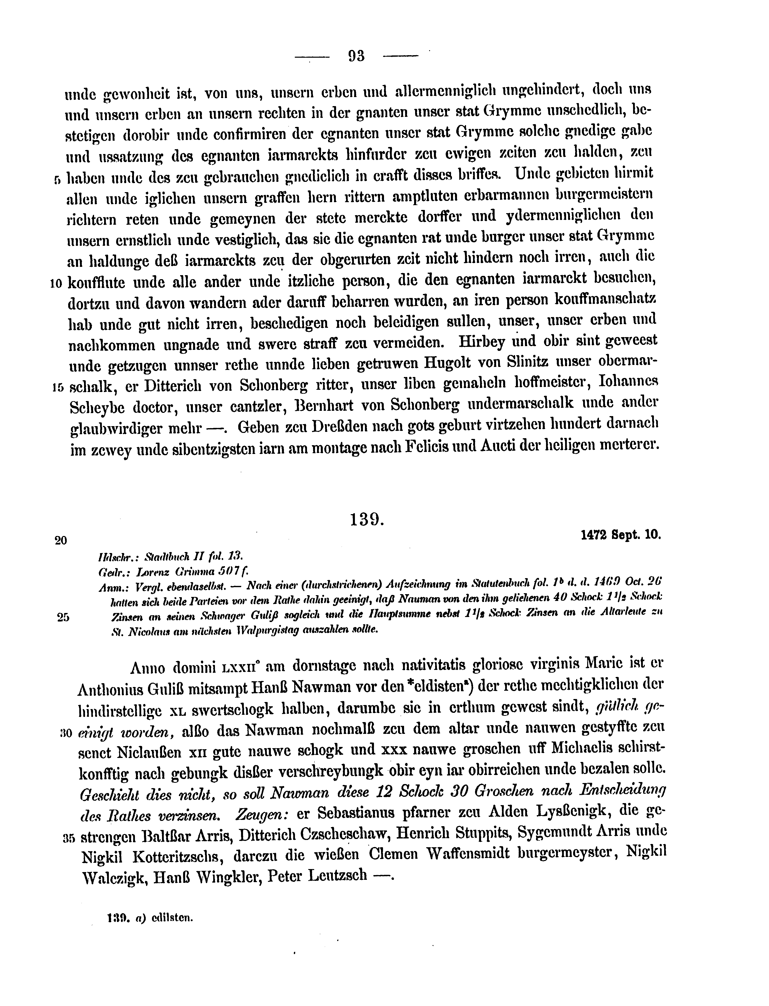 Historische Urkunde Seite 93 aus Band cds2_15