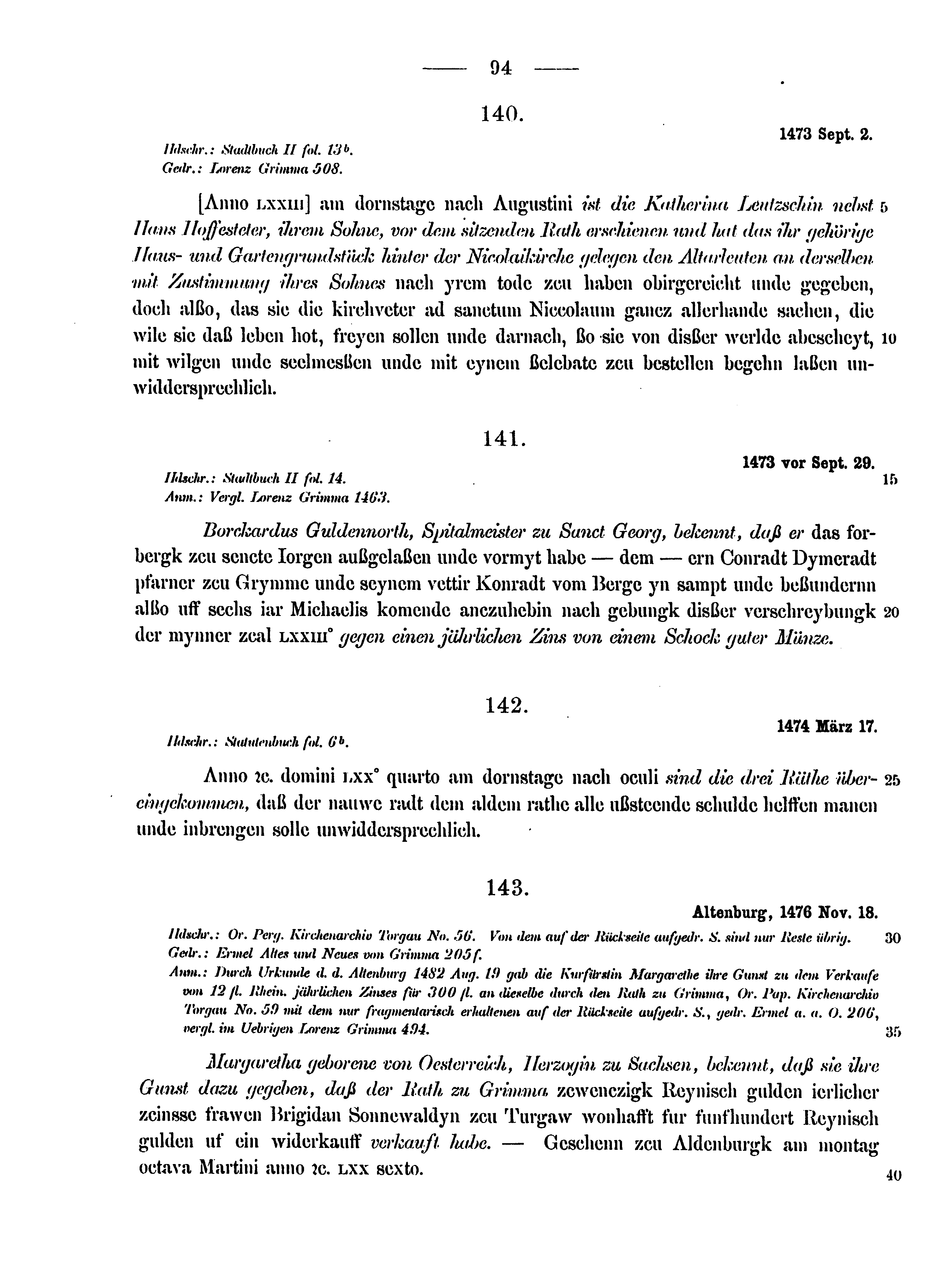 Historische Urkunde Seite 94 aus Band cds2_15