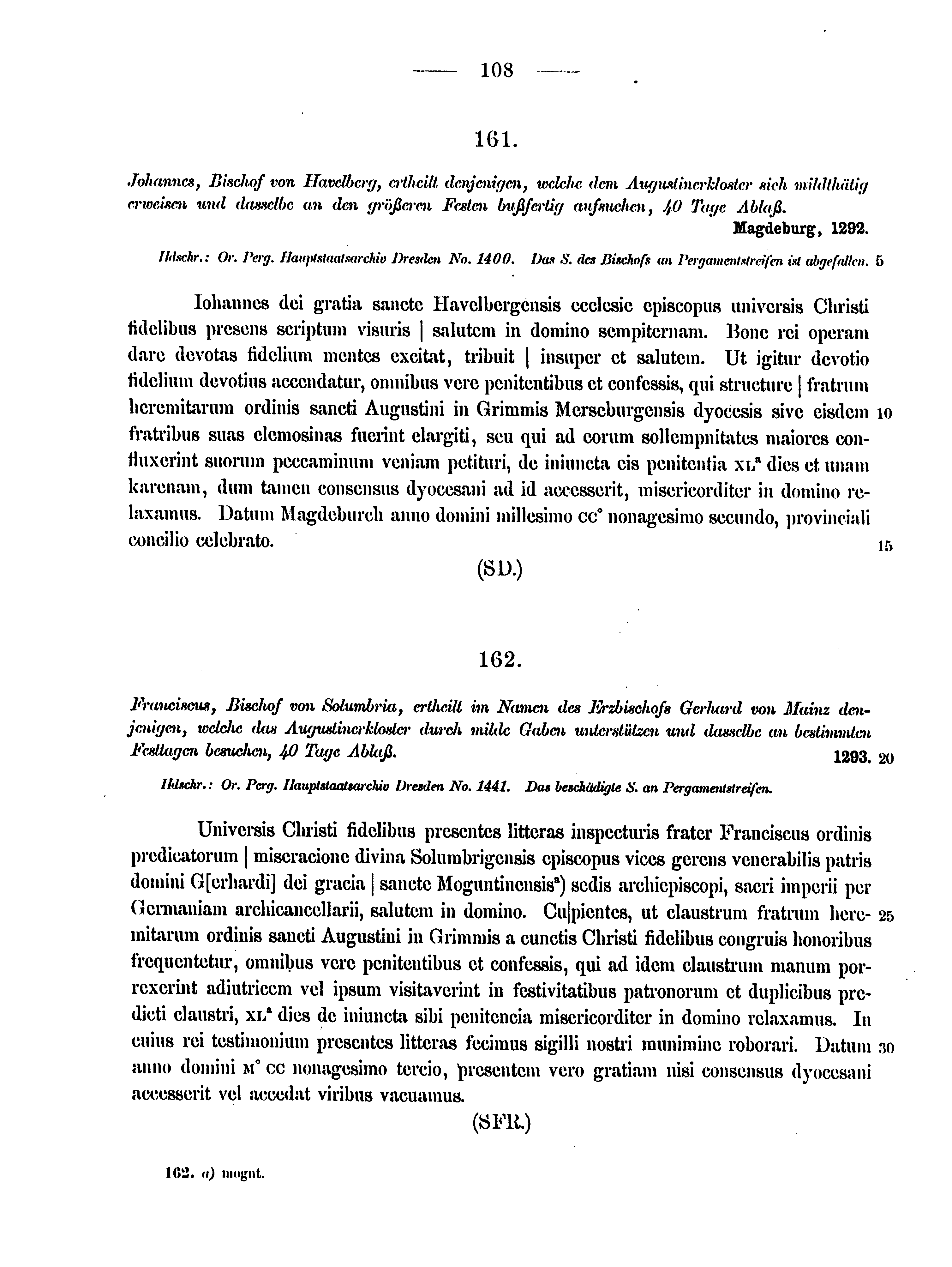 Historische Urkunde Seite 108 aus Band cds2_15