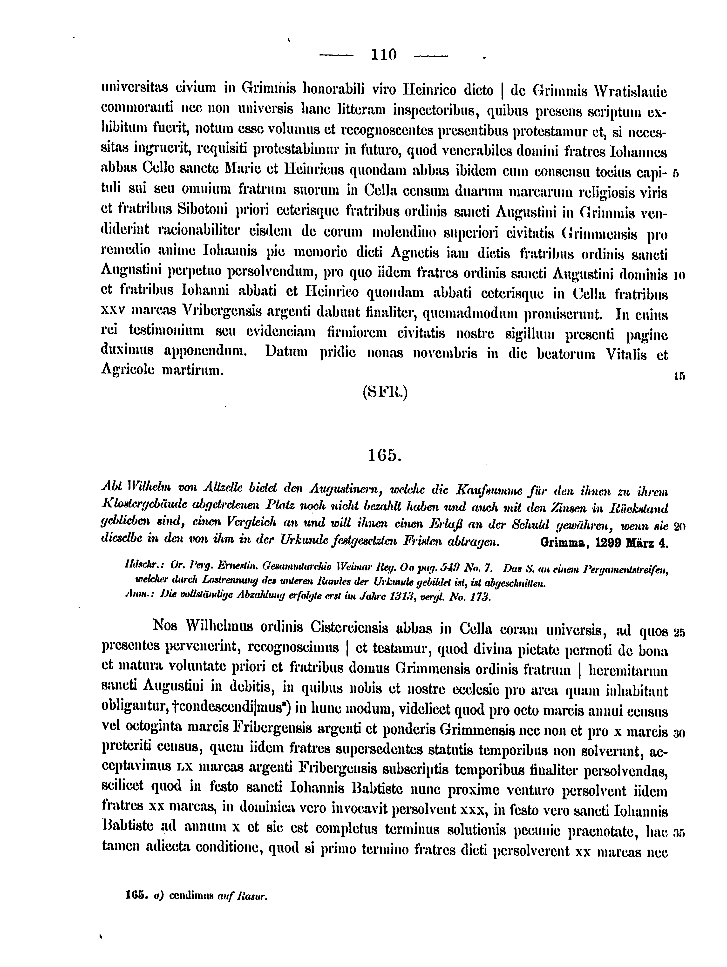Historische Urkunde Seite 110 aus Band cds2_15