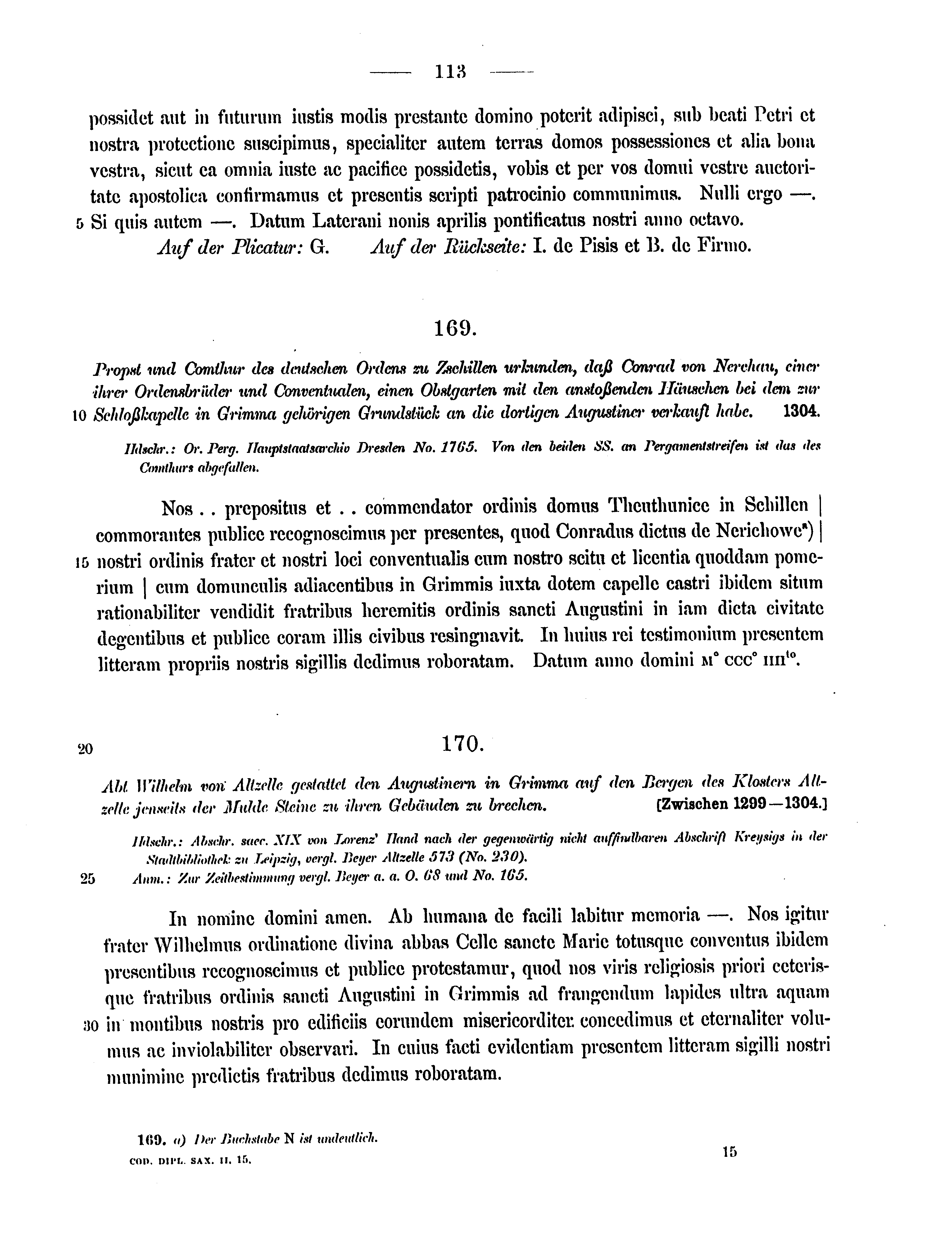 Historische Urkunde Seite 113 aus Band cds2_15