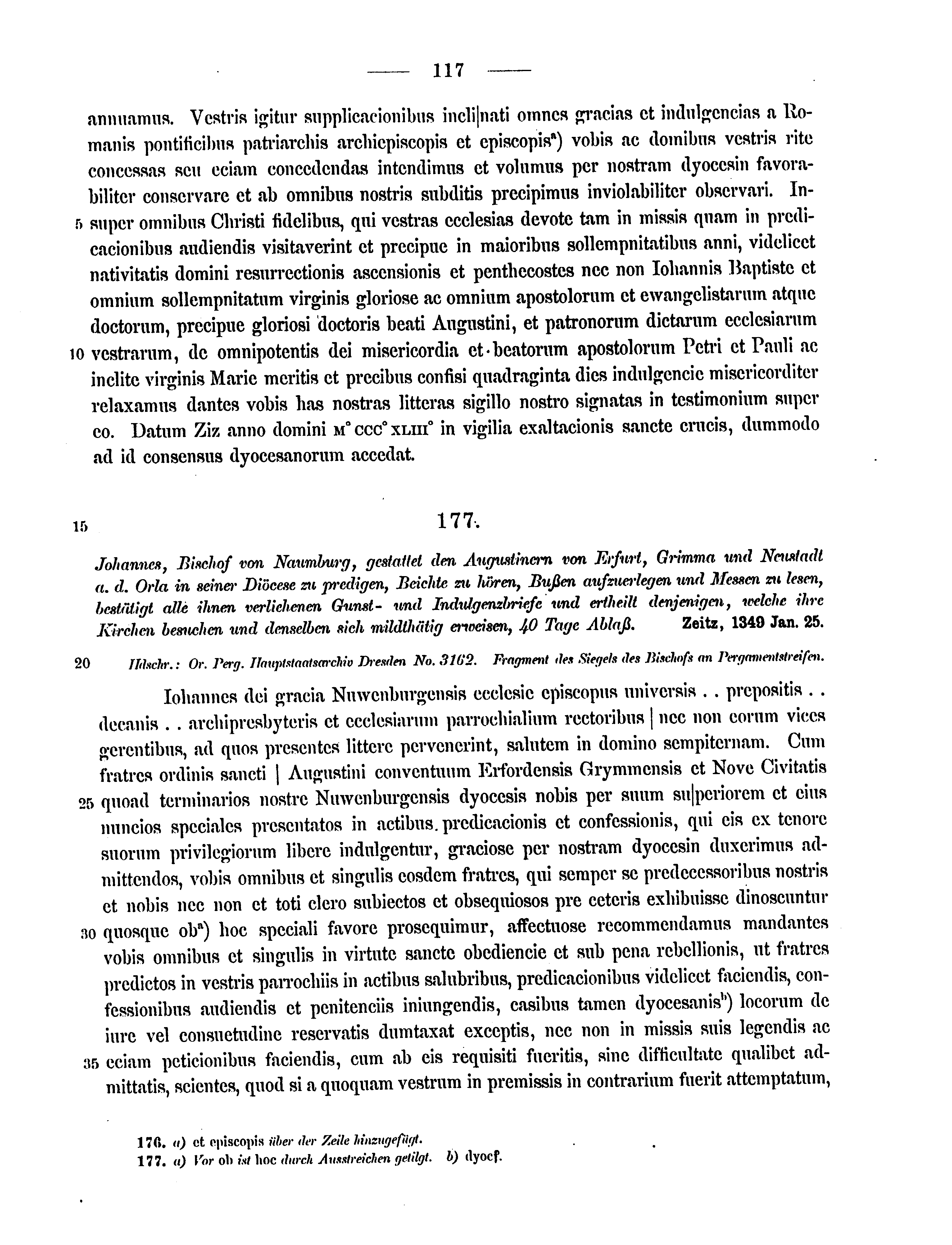 Historische Urkunde Seite 117 aus Band cds2_15