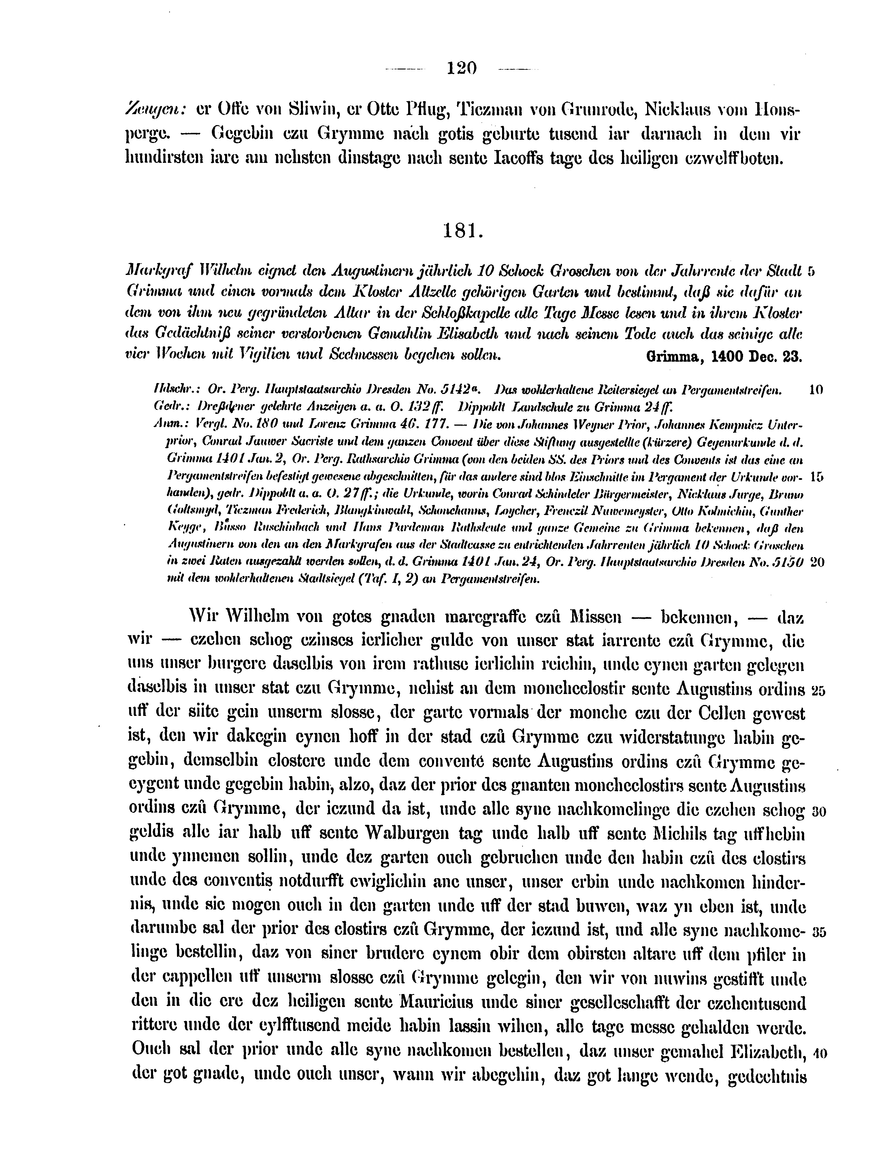 Historische Urkunde Seite 120 aus Band cds2_15