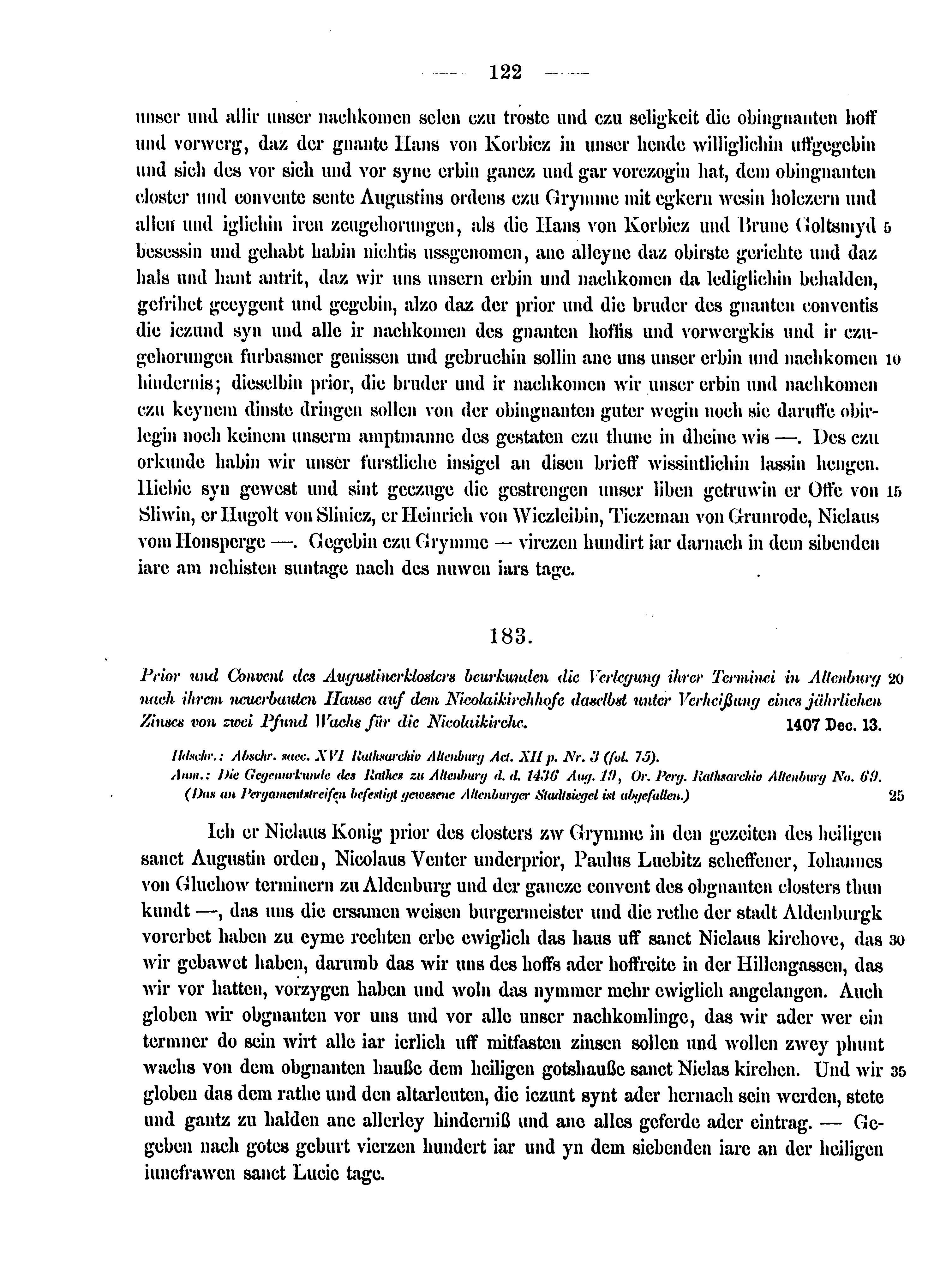 Historische Urkunde Seite 122 aus Band cds2_15