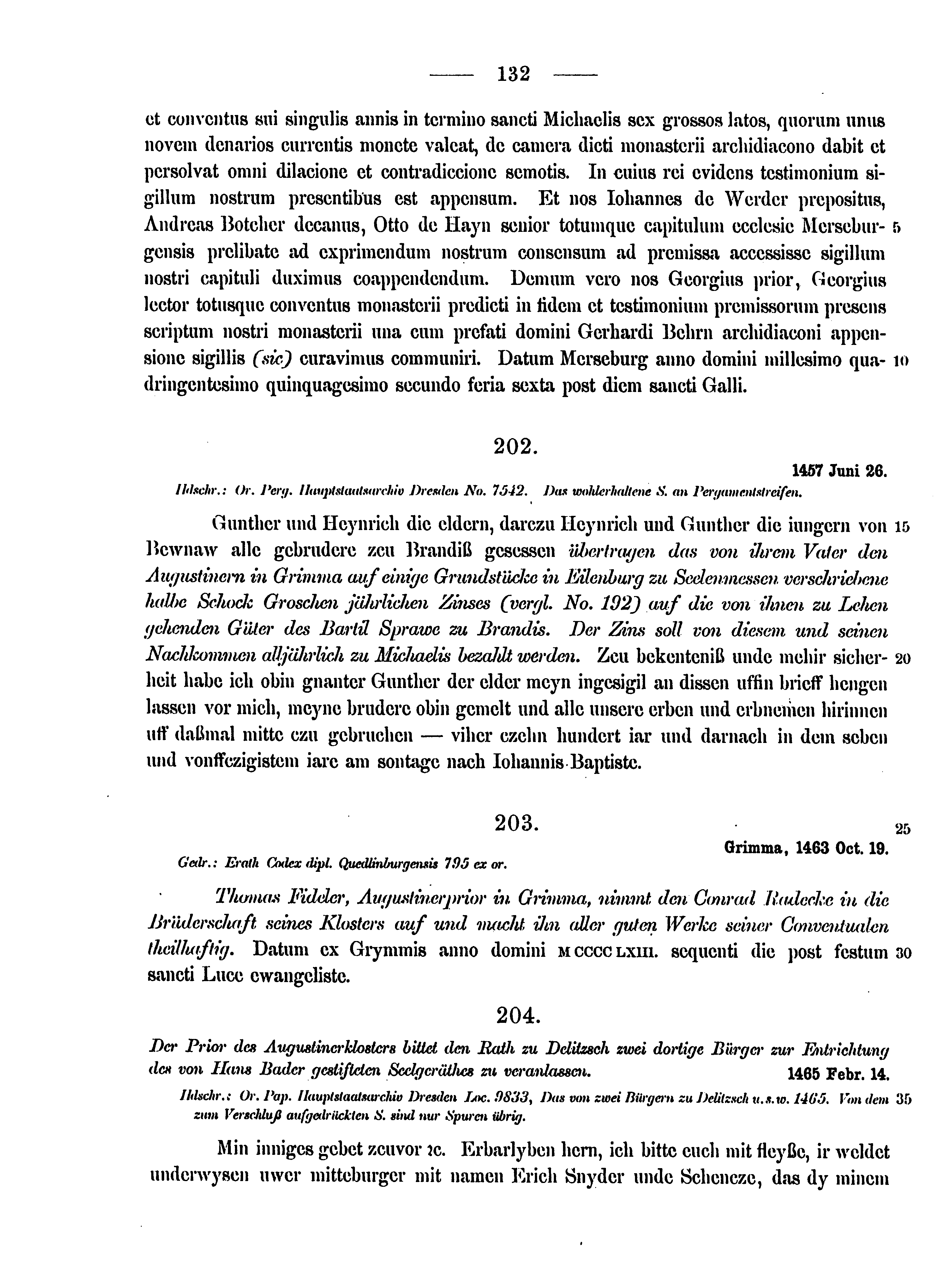 Historische Urkunde Seite 132 aus Band cds2_15