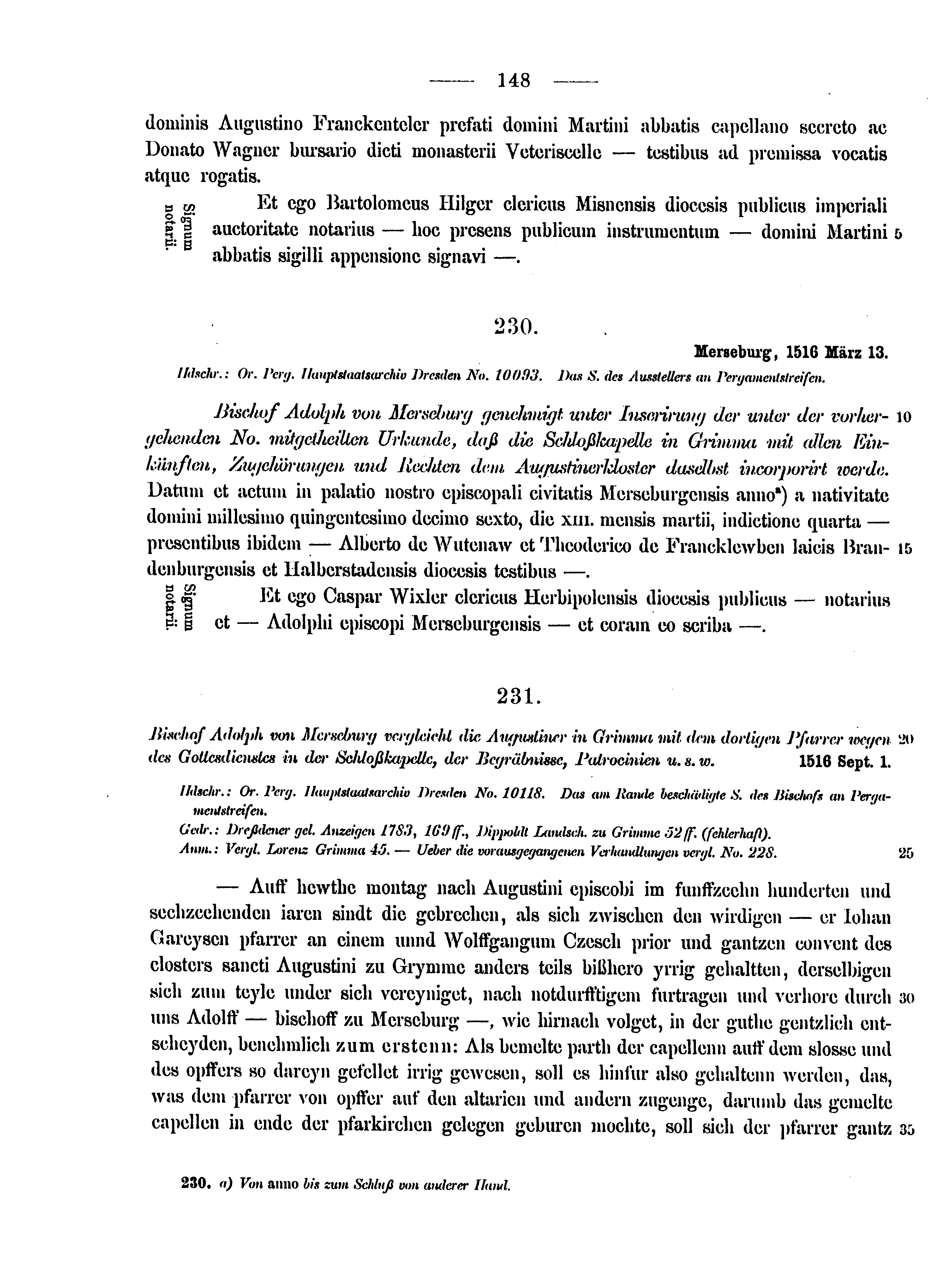 Historische Urkunde Seite 148 aus Band cds2_15