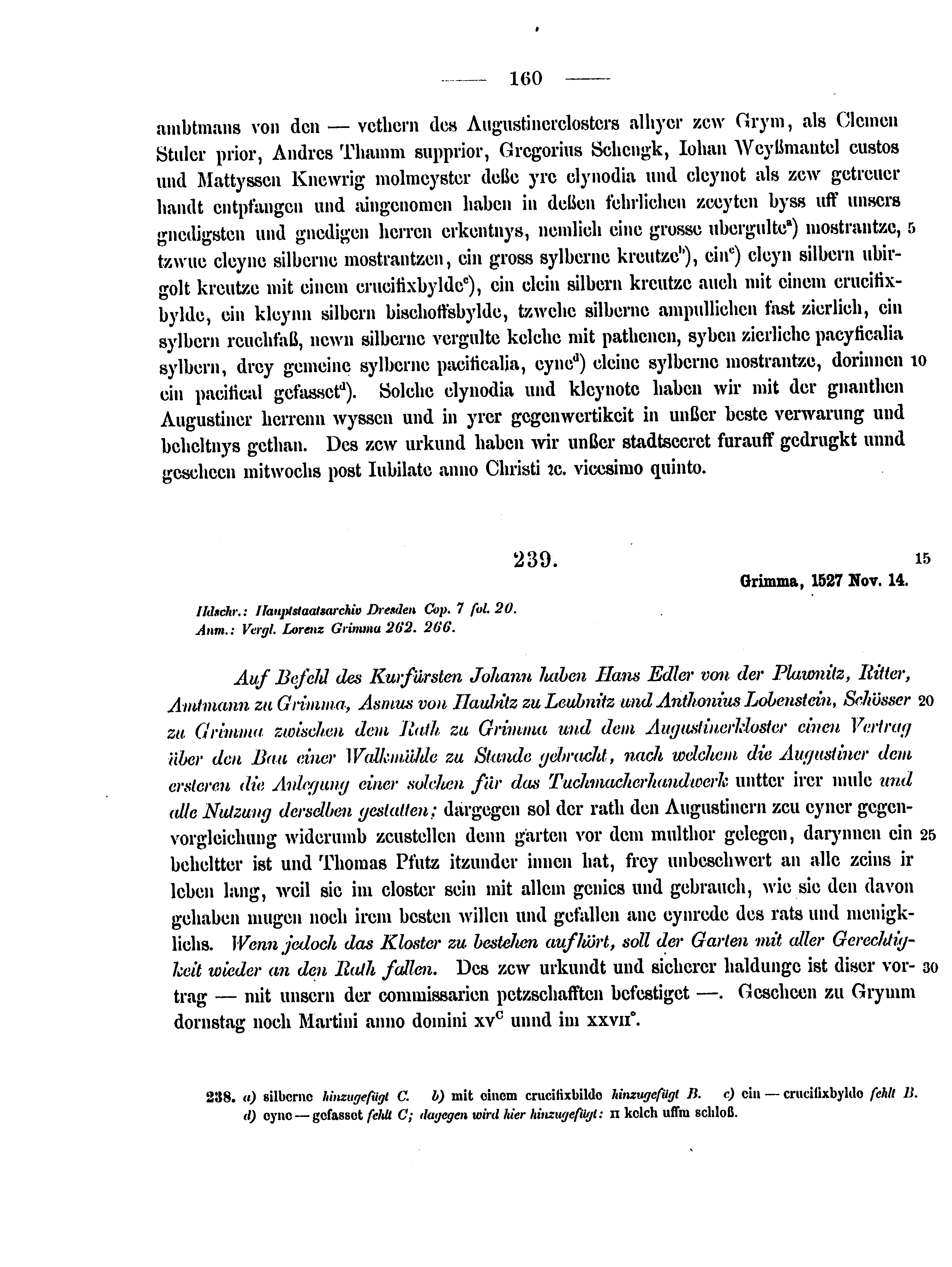 Historische Urkunde Seite 160 aus Band cds2_15