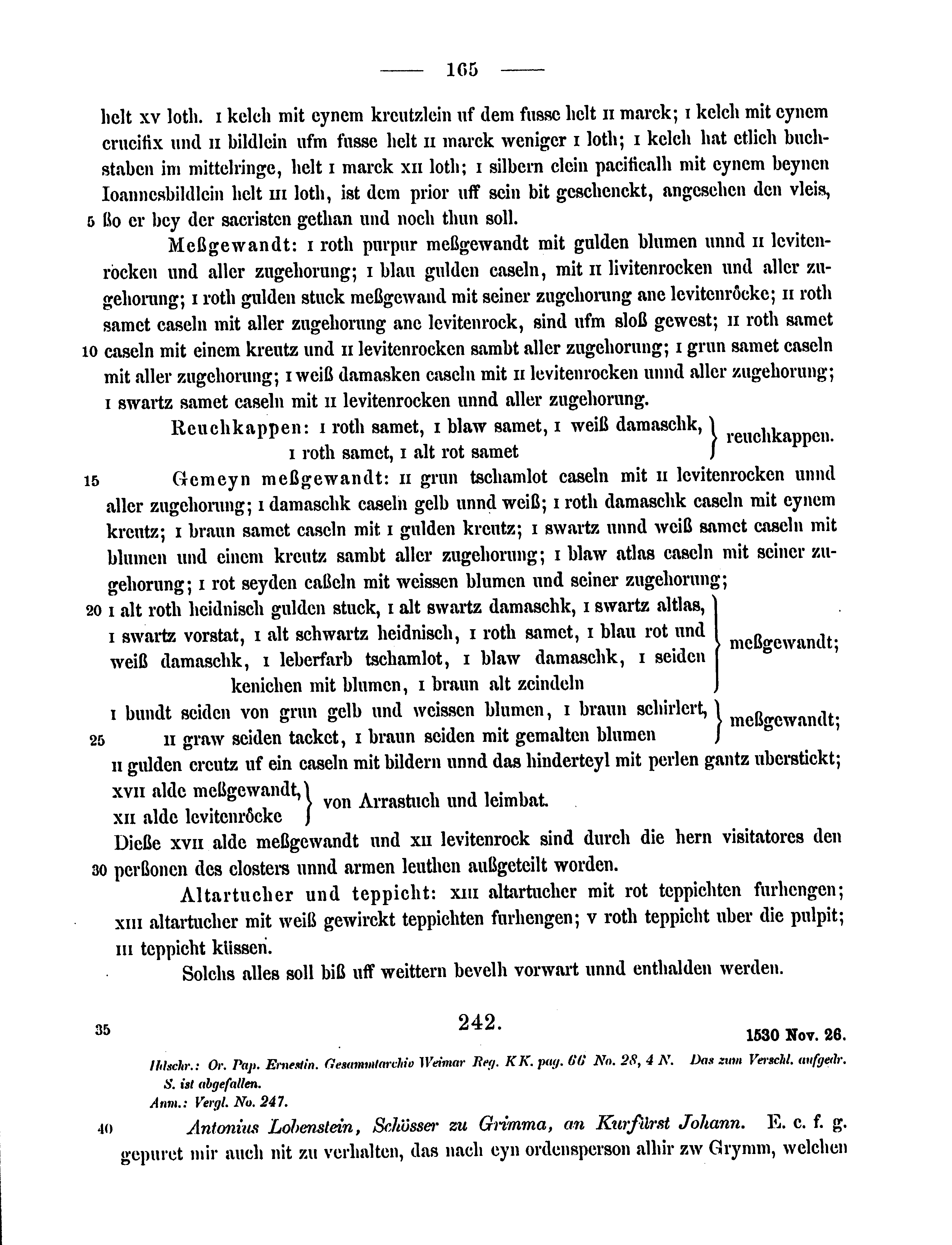 Historische Urkunde Seite 165 aus Band cds2_15