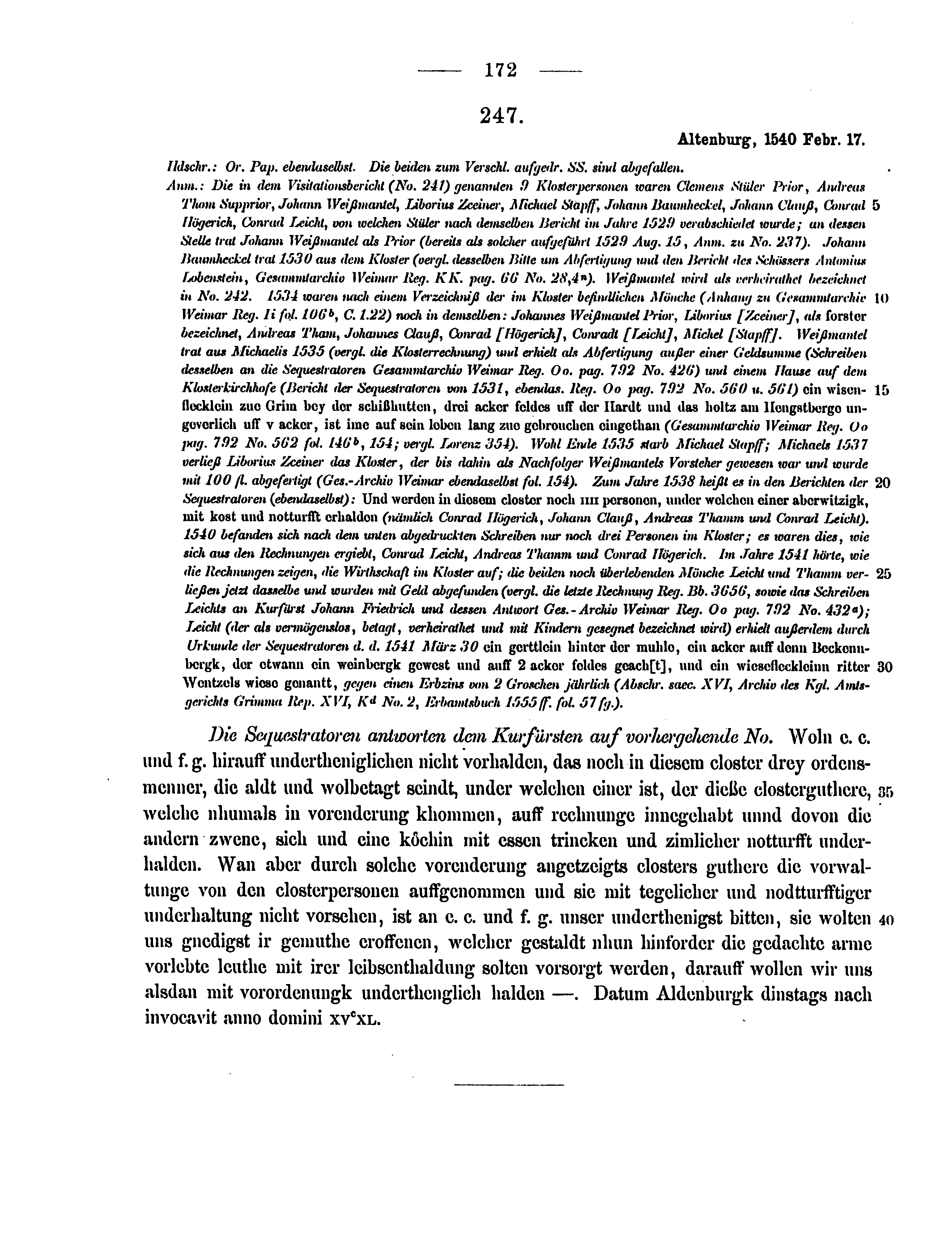 Historische Urkunde Seite 172 aus Band cds2_15