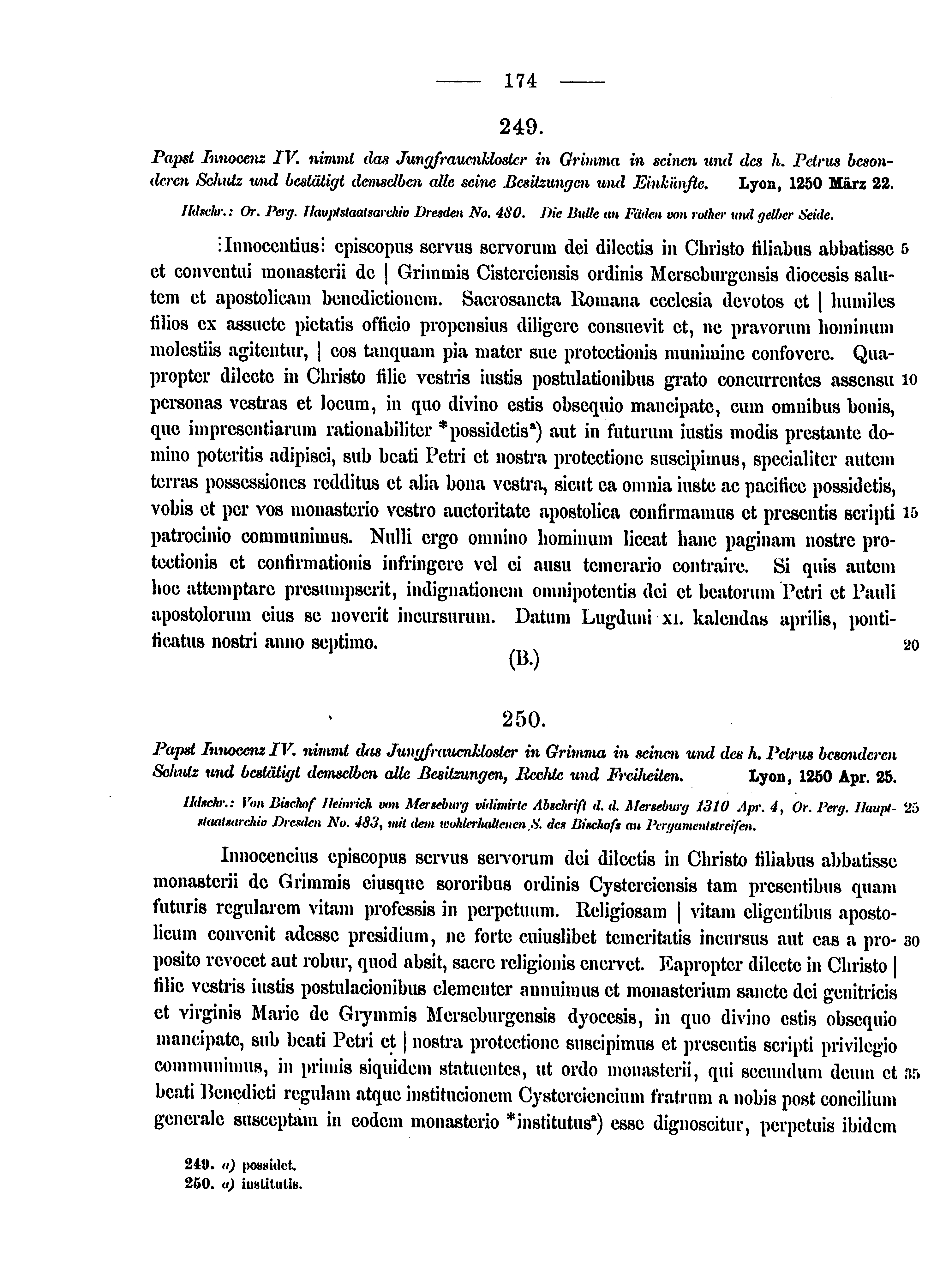 Historische Urkunde Seite 174 aus Band cds2_15