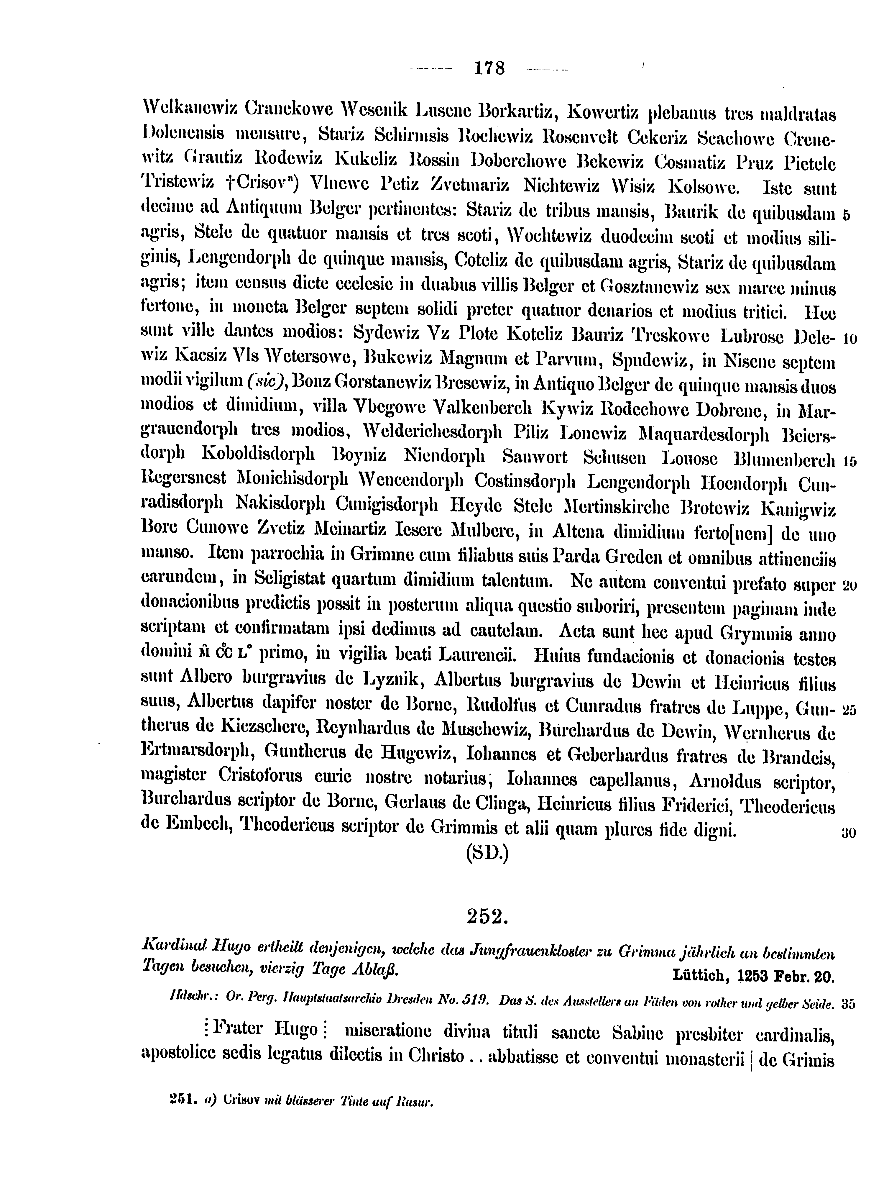 Historische Urkunde Seite 178 aus Band cds2_15