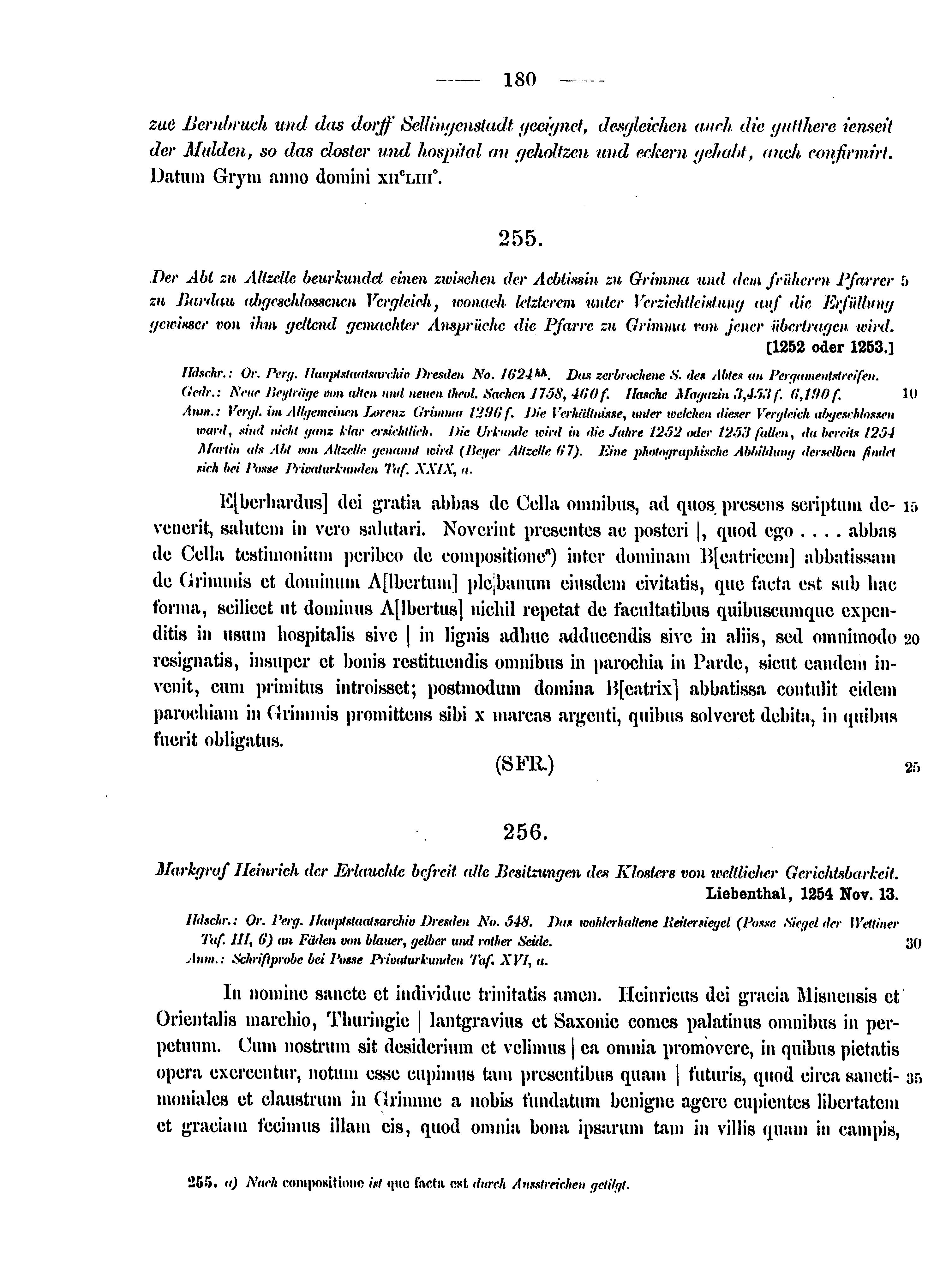 Historische Urkunde Seite 180 aus Band cds2_15