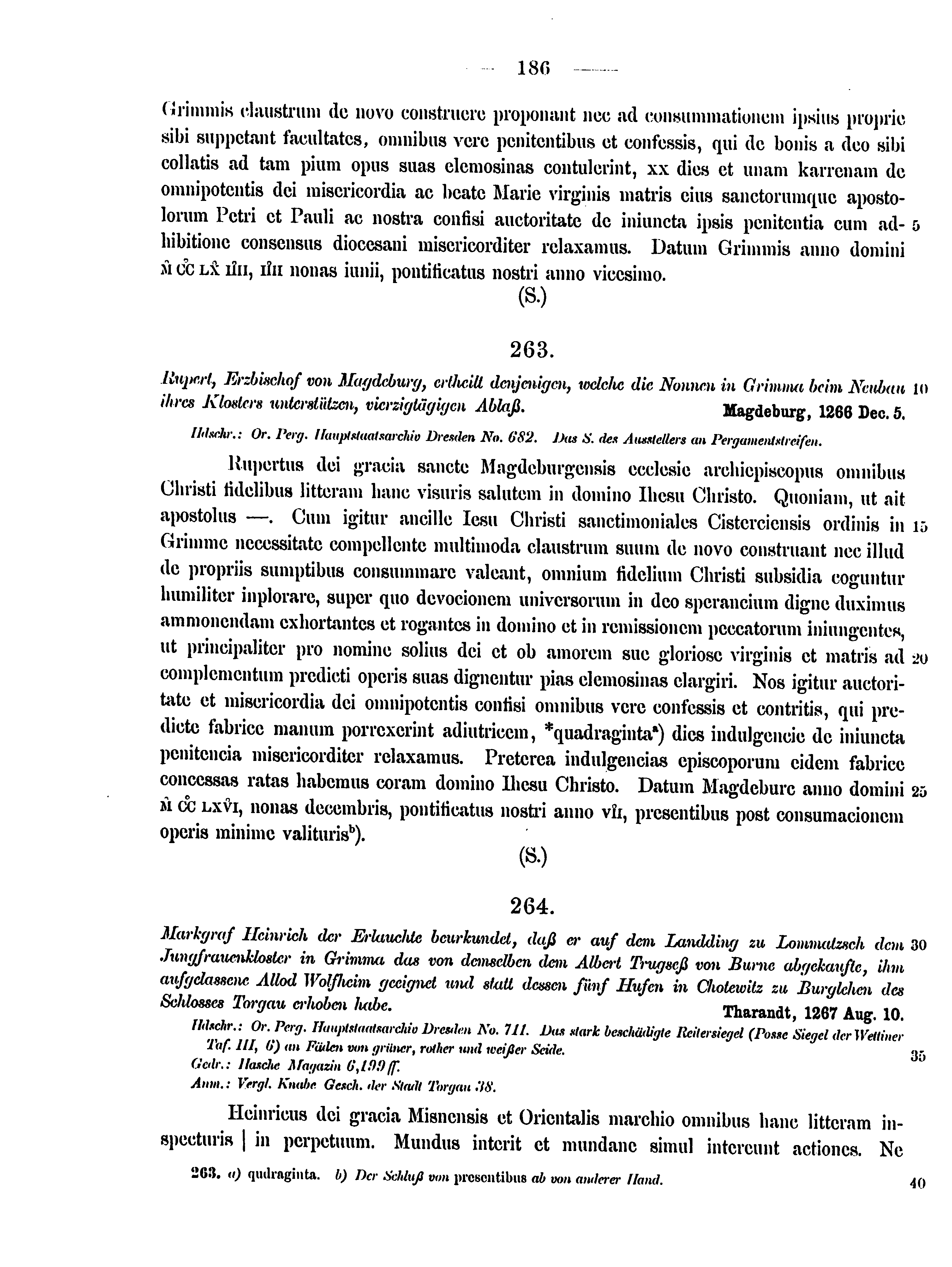 Historische Urkunde Seite 186 aus Band cds2_15