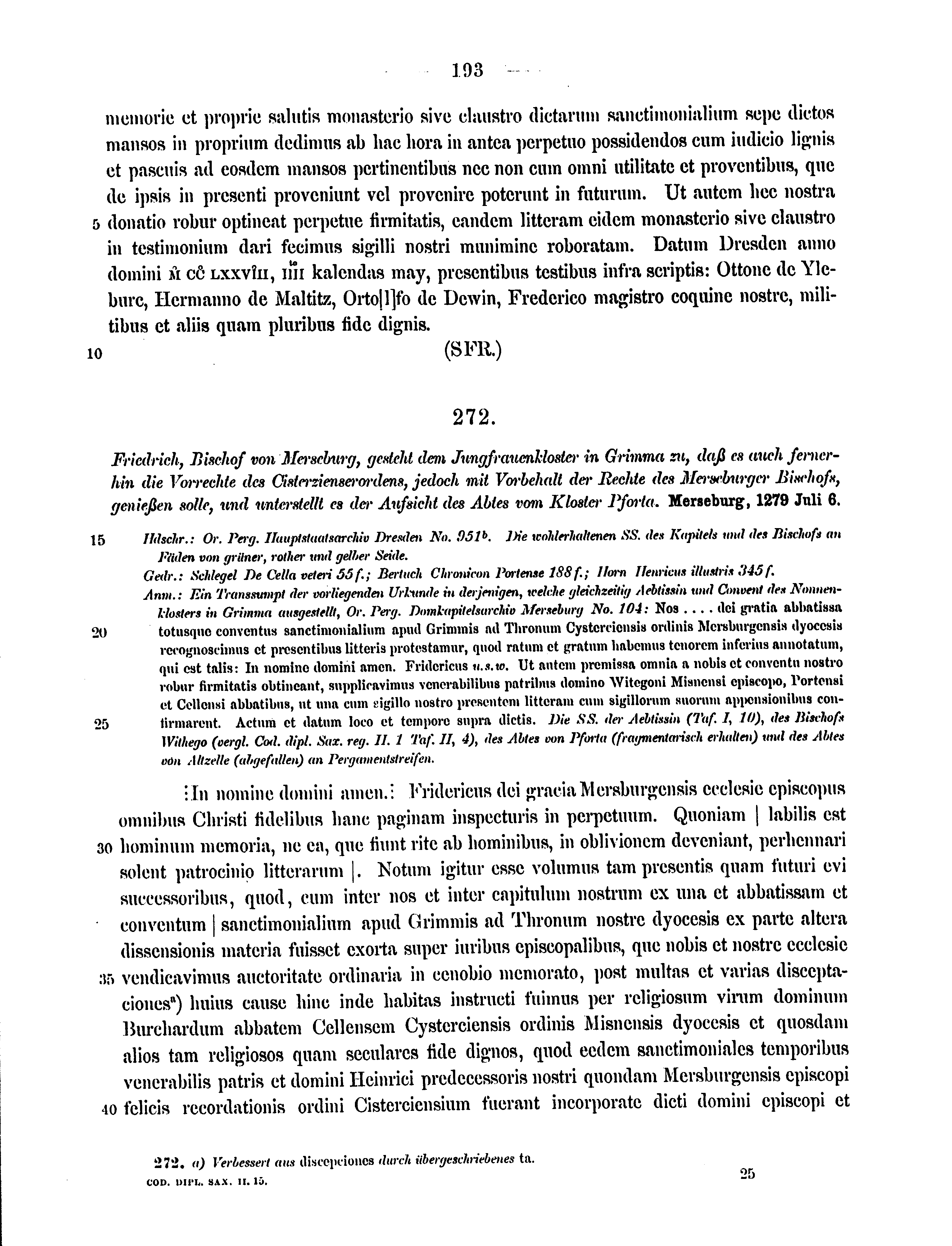 Historische Urkunde Seite 193 aus Band cds2_15