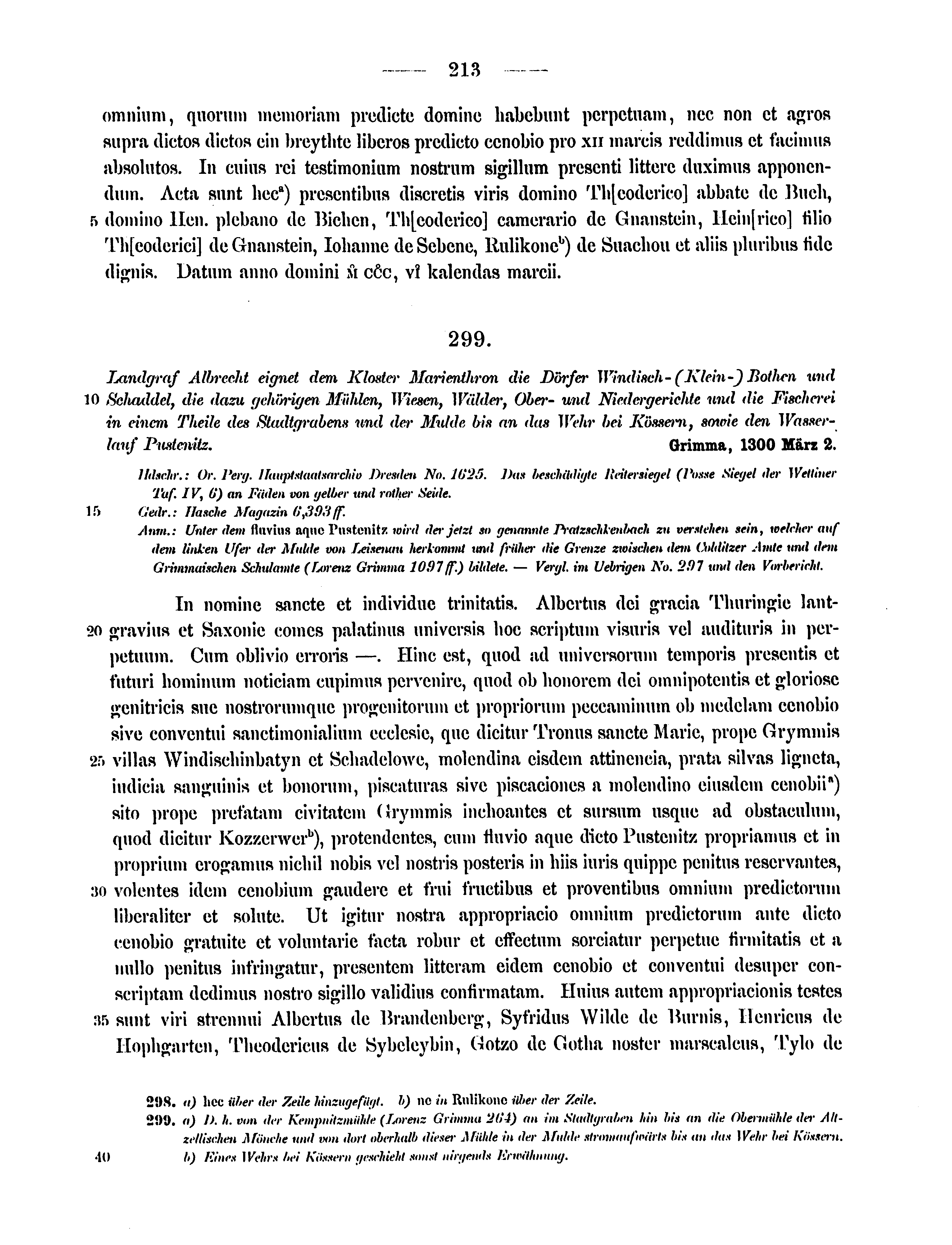 Historische Urkunde Seite 213 aus Band cds2_15