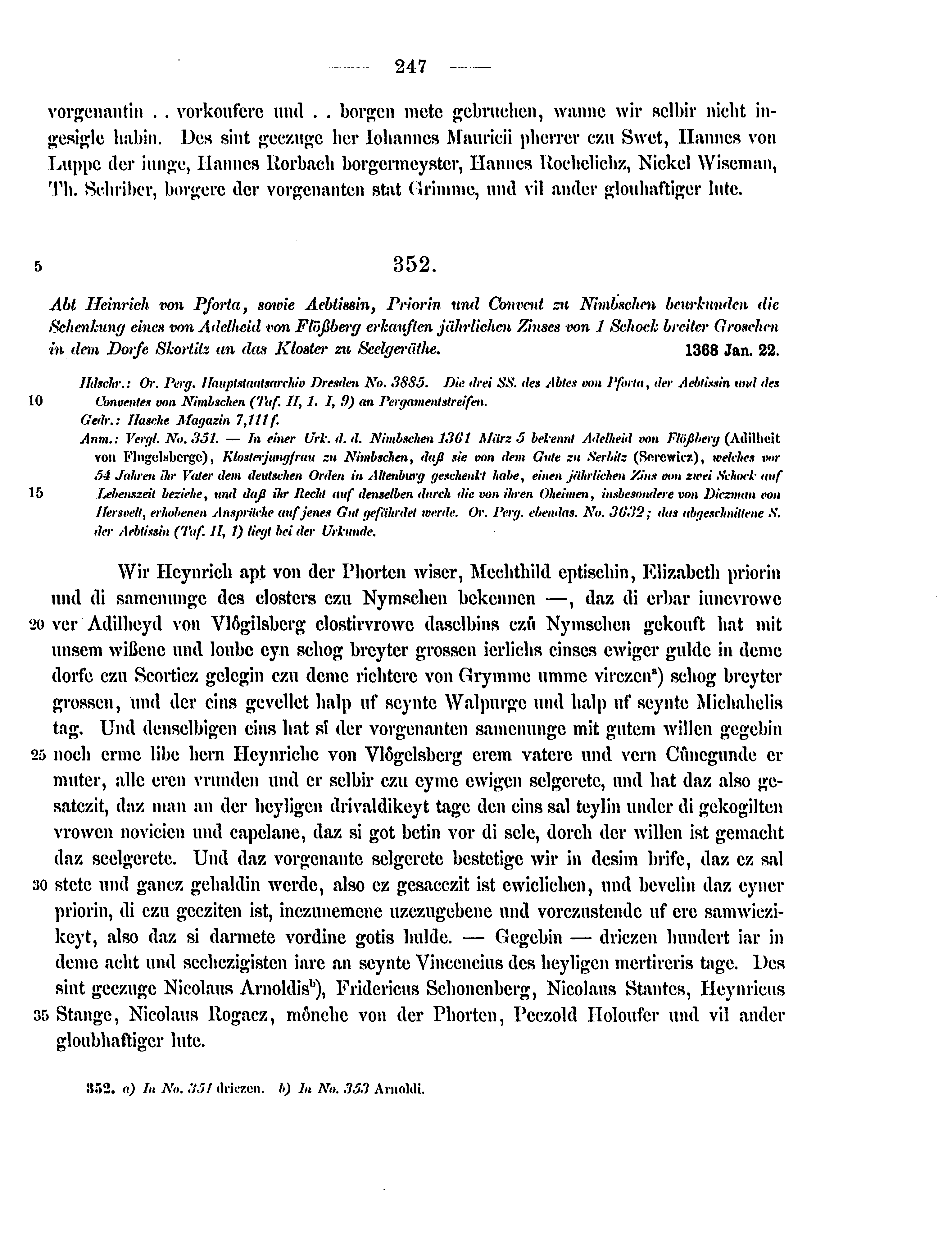 Historische Urkunde Seite 247 aus Band cds2_15