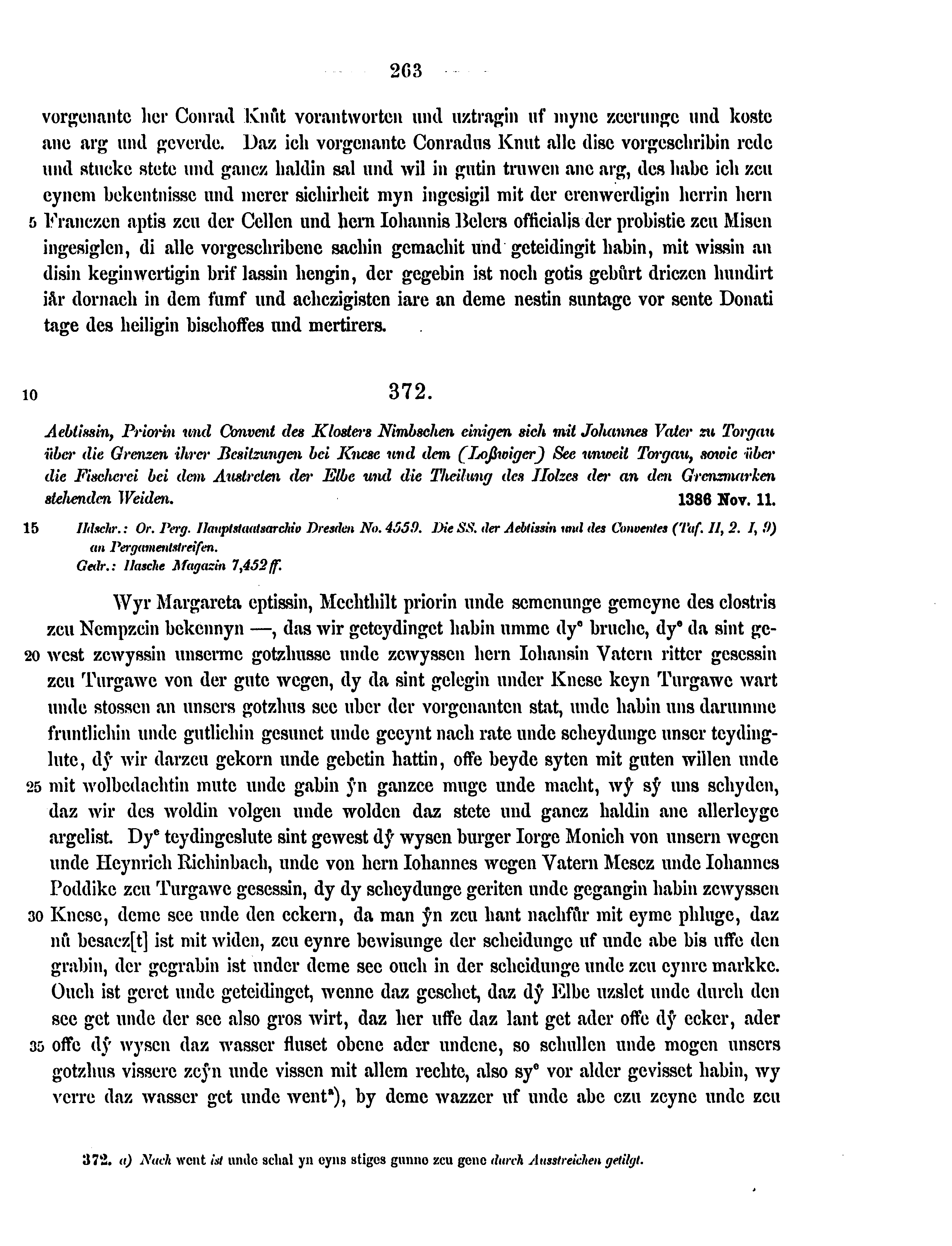 Historische Urkunde Seite 263 aus Band cds2_15