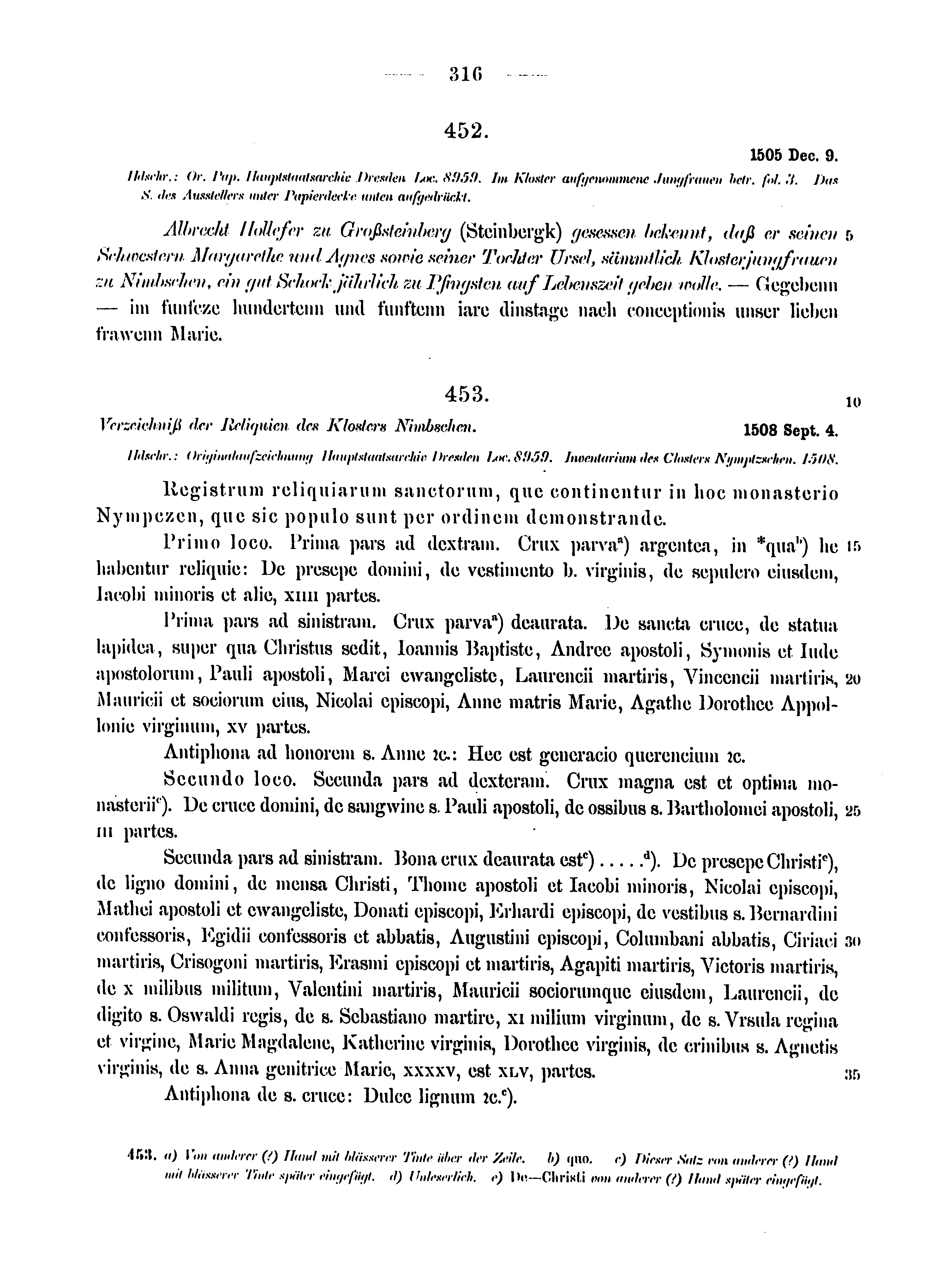 Historische Urkunde Seite 316 aus Band cds2_15