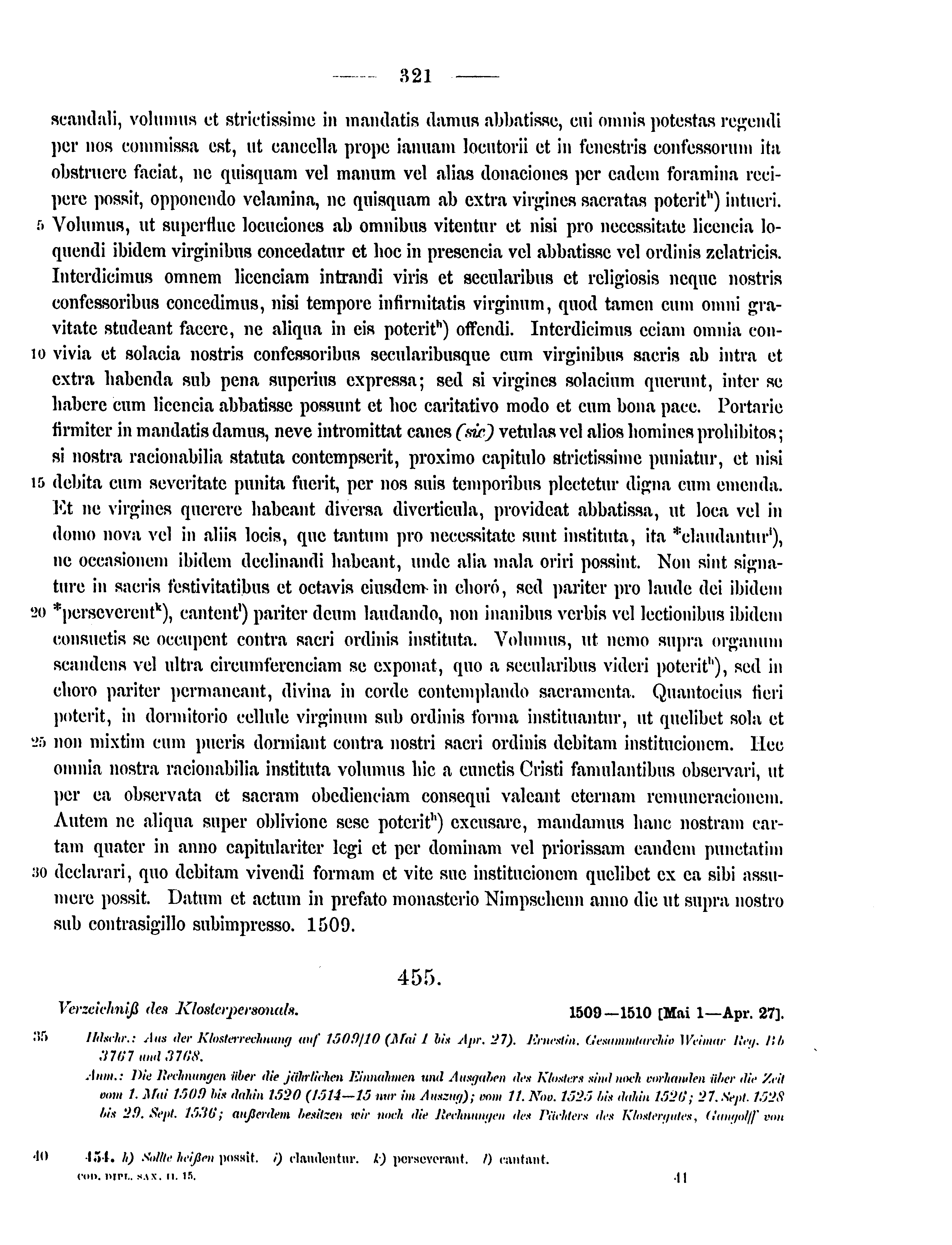 Historische Urkunde Seite 321 aus Band cds2_15