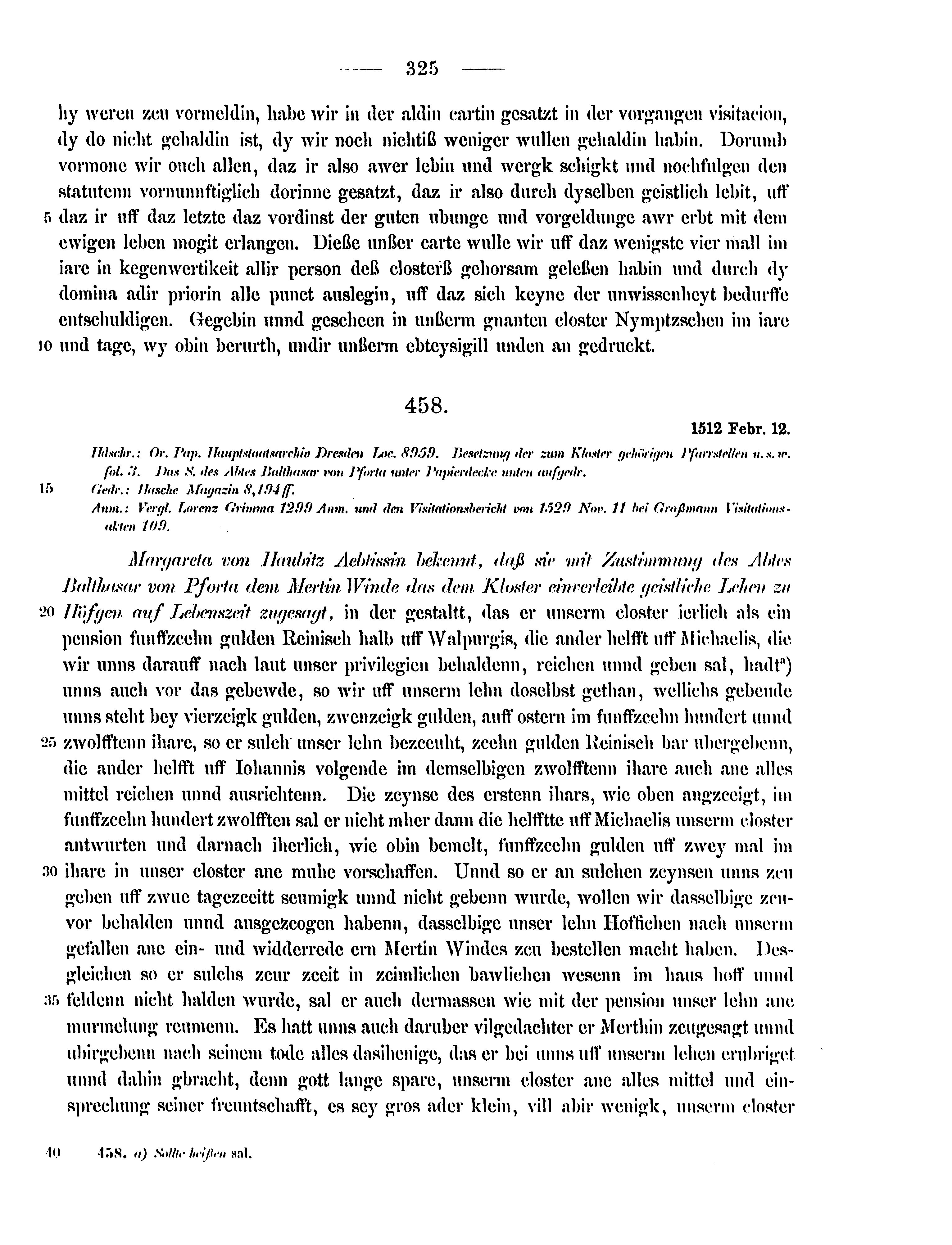 Historische Urkunde Seite 325 aus Band cds2_15