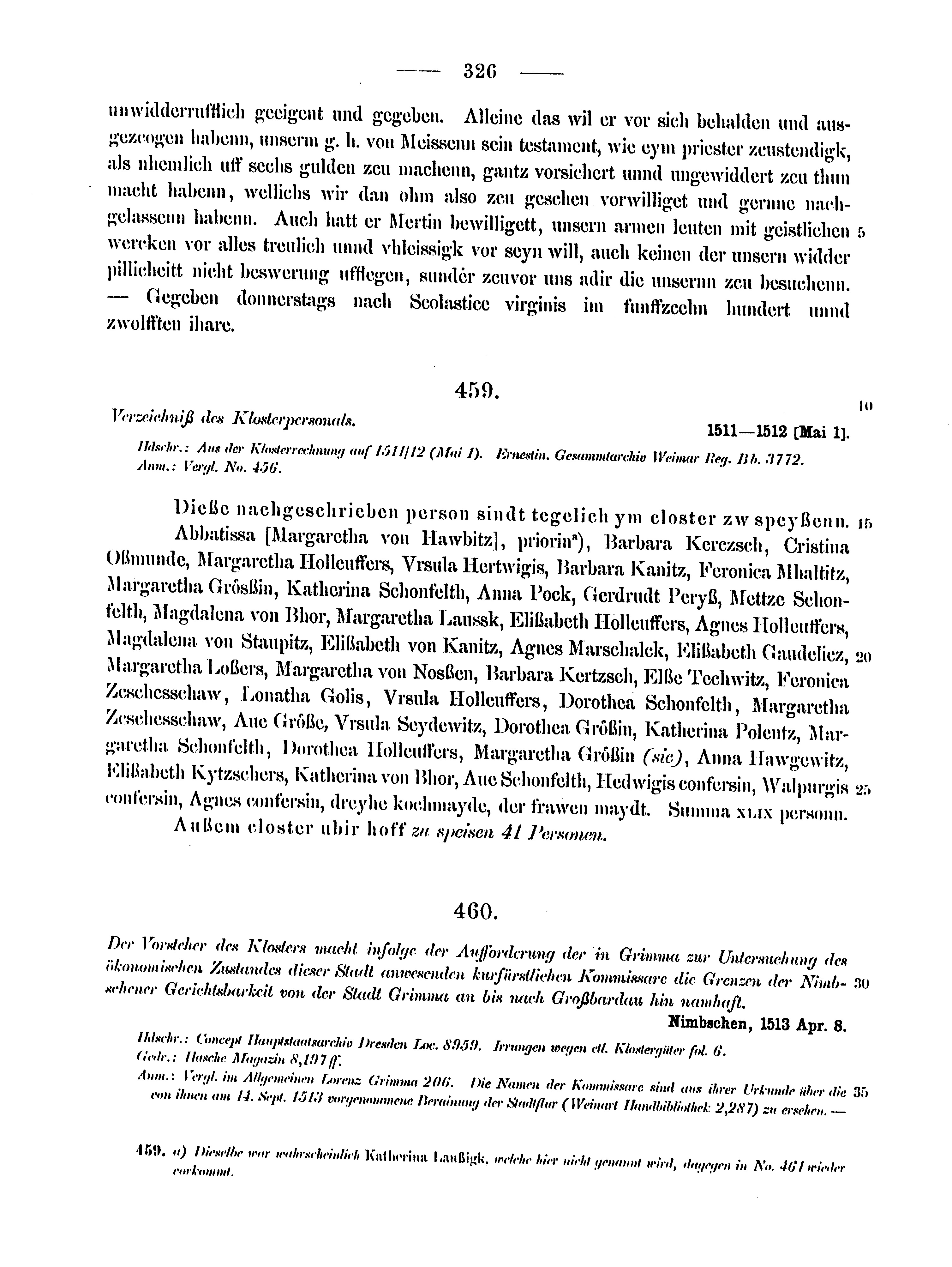 Historische Urkunde Seite 326 aus Band cds2_15