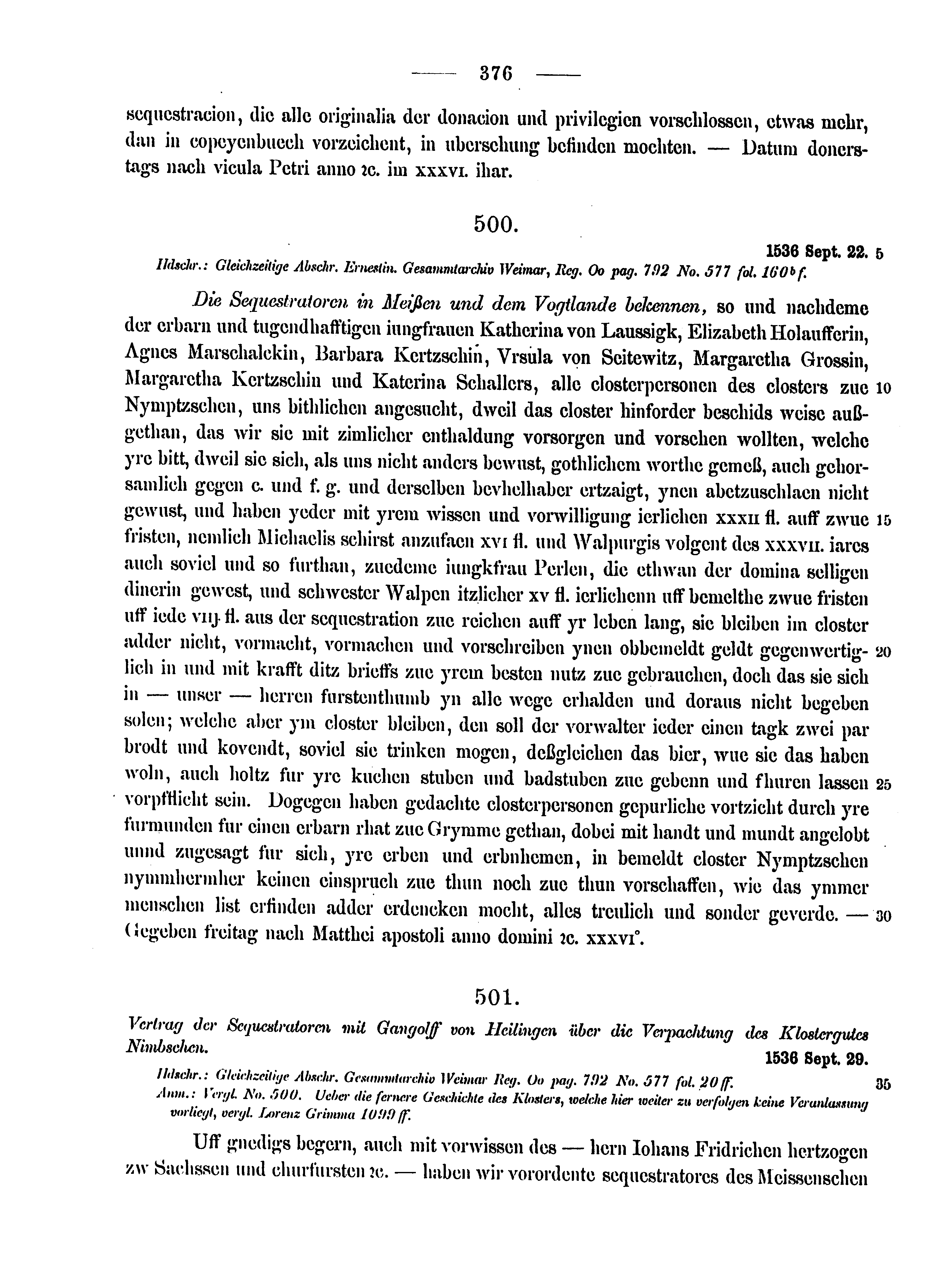 Historische Urkunde Seite 376 aus Band cds2_15