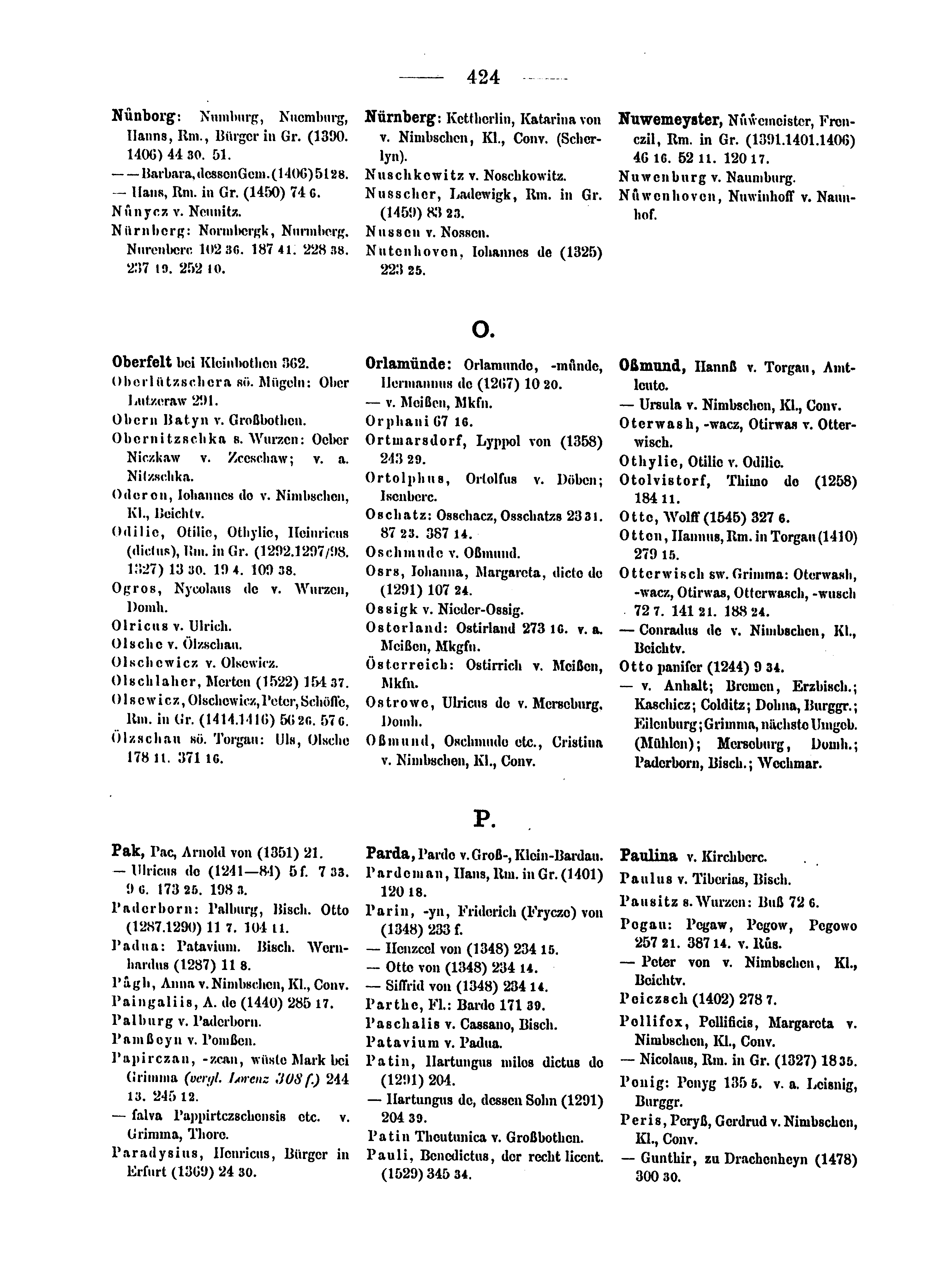 Historische Urkunde Seite 424 aus Band cds2_15