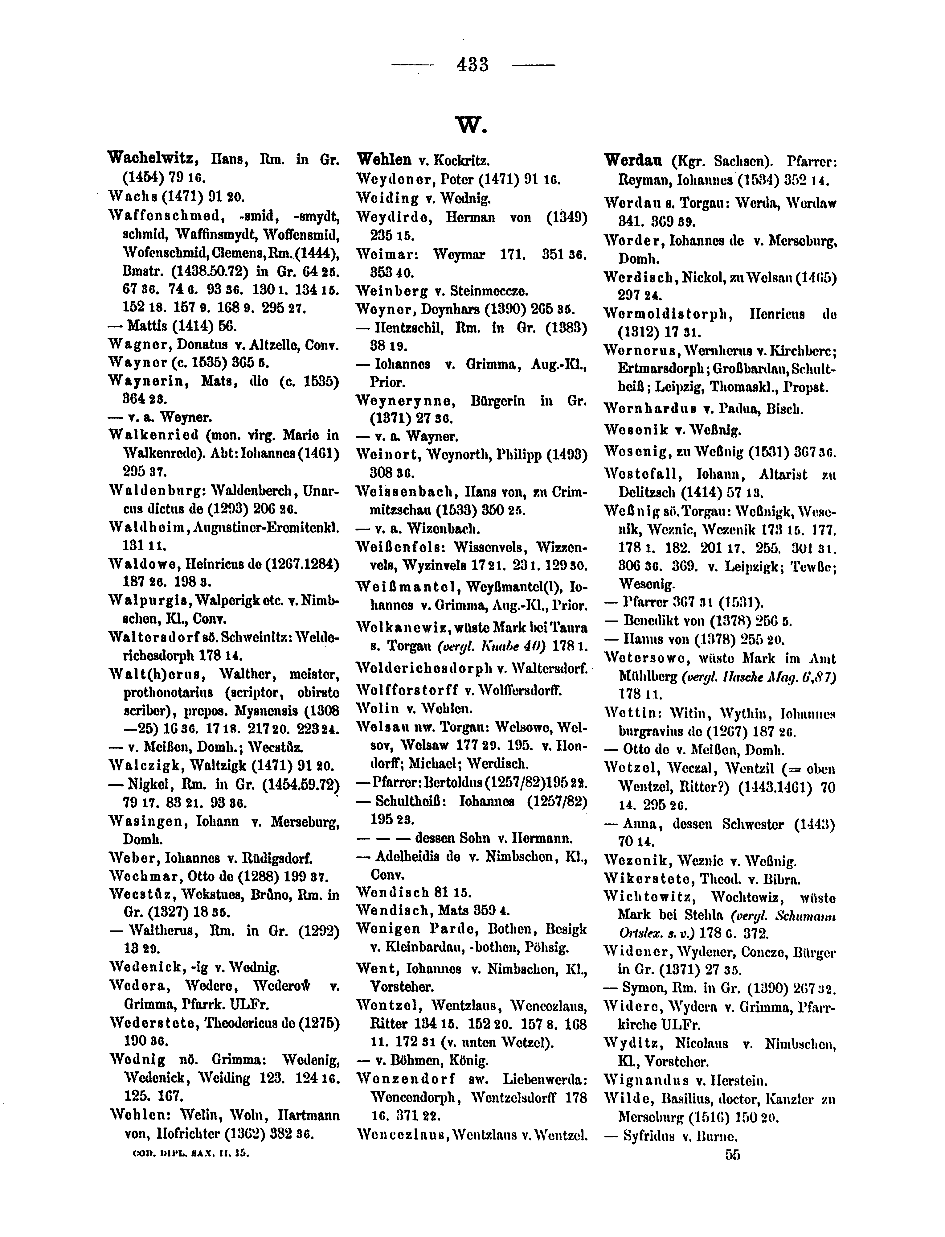 Historische Urkunde Seite 433 aus Band cds2_15