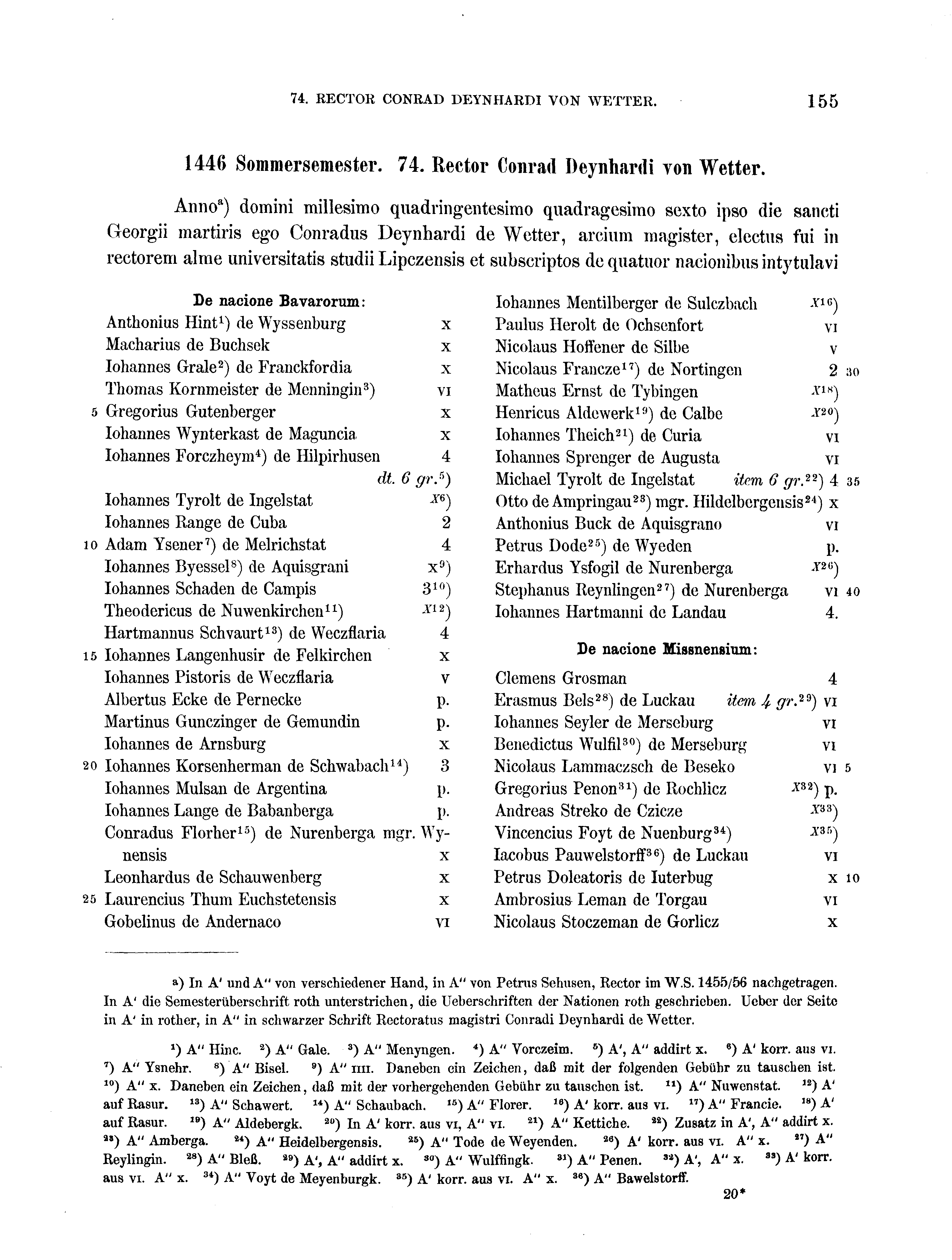 Historische Urkunde Seite 155 aus Band cds2_16