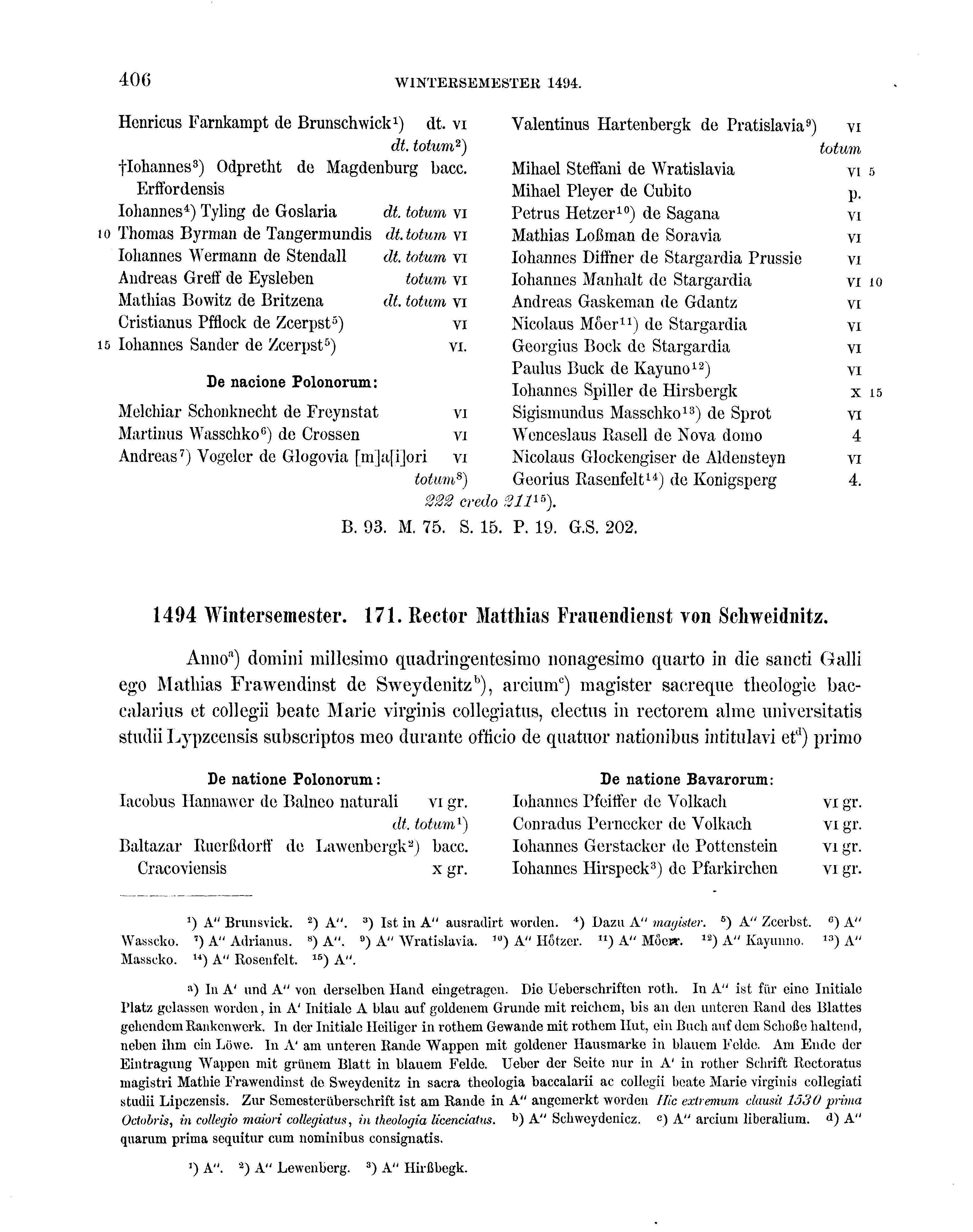 Historische Urkunde Seite 406 aus Band cds2_16