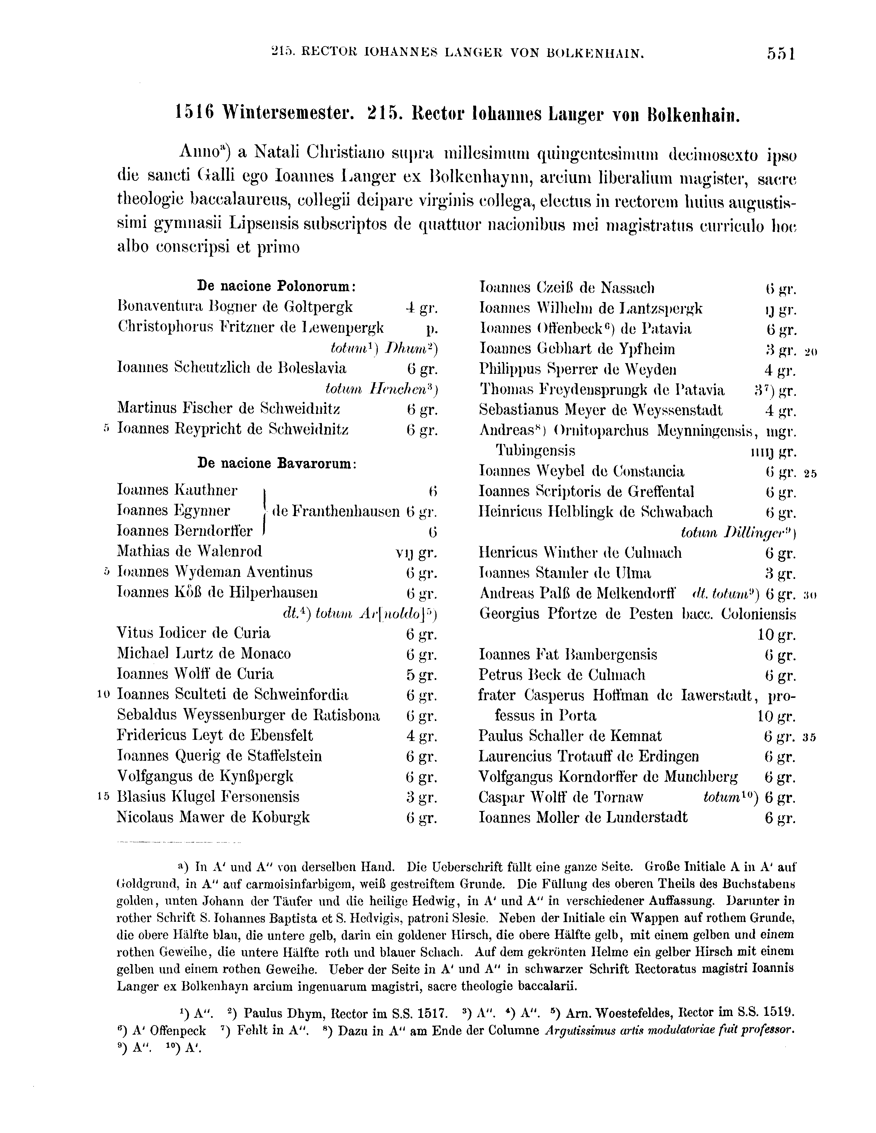 Historische Urkunde Seite 551 aus Band cds2_16