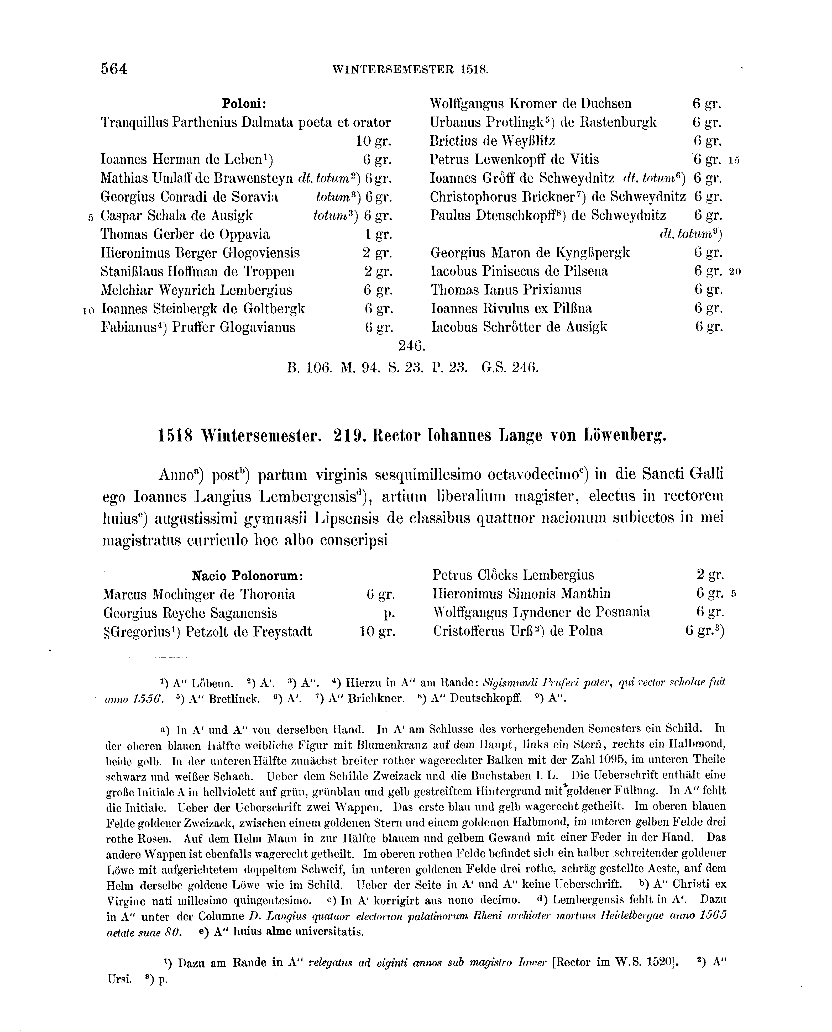 Historische Urkunde Seite 564 aus Band cds2_16