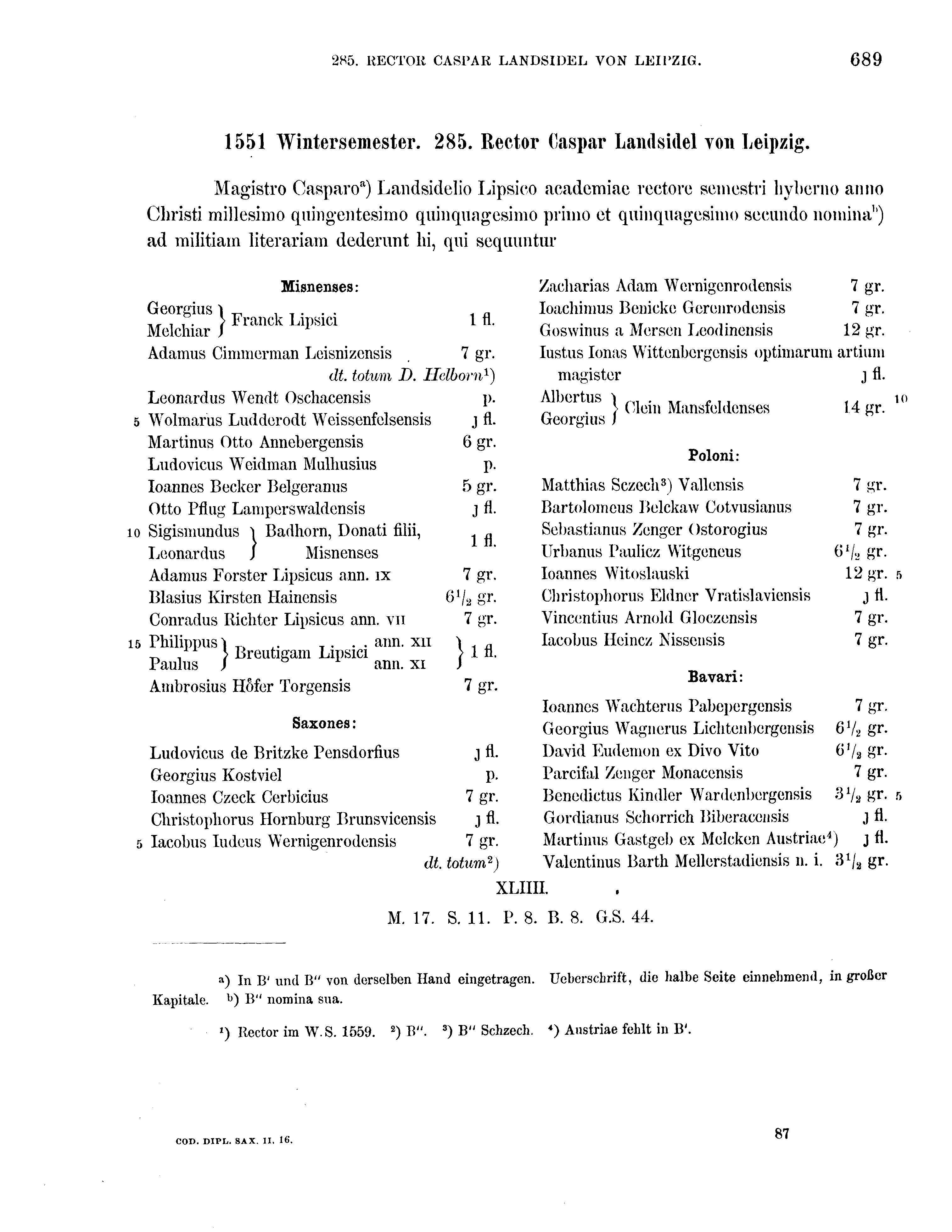 Historische Urkunde Seite 689 aus Band cds2_16