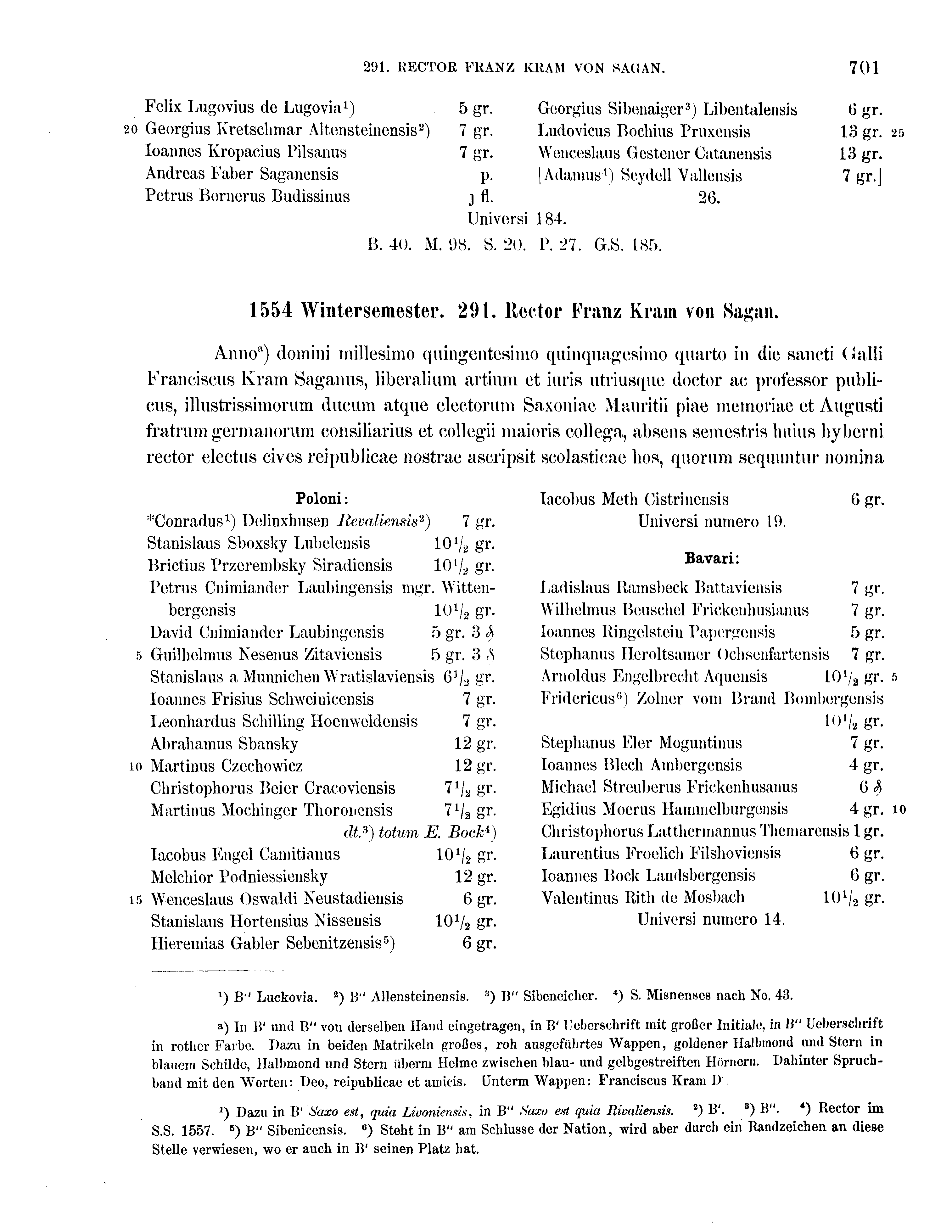 Historische Urkunde Seite 701 aus Band cds2_16
