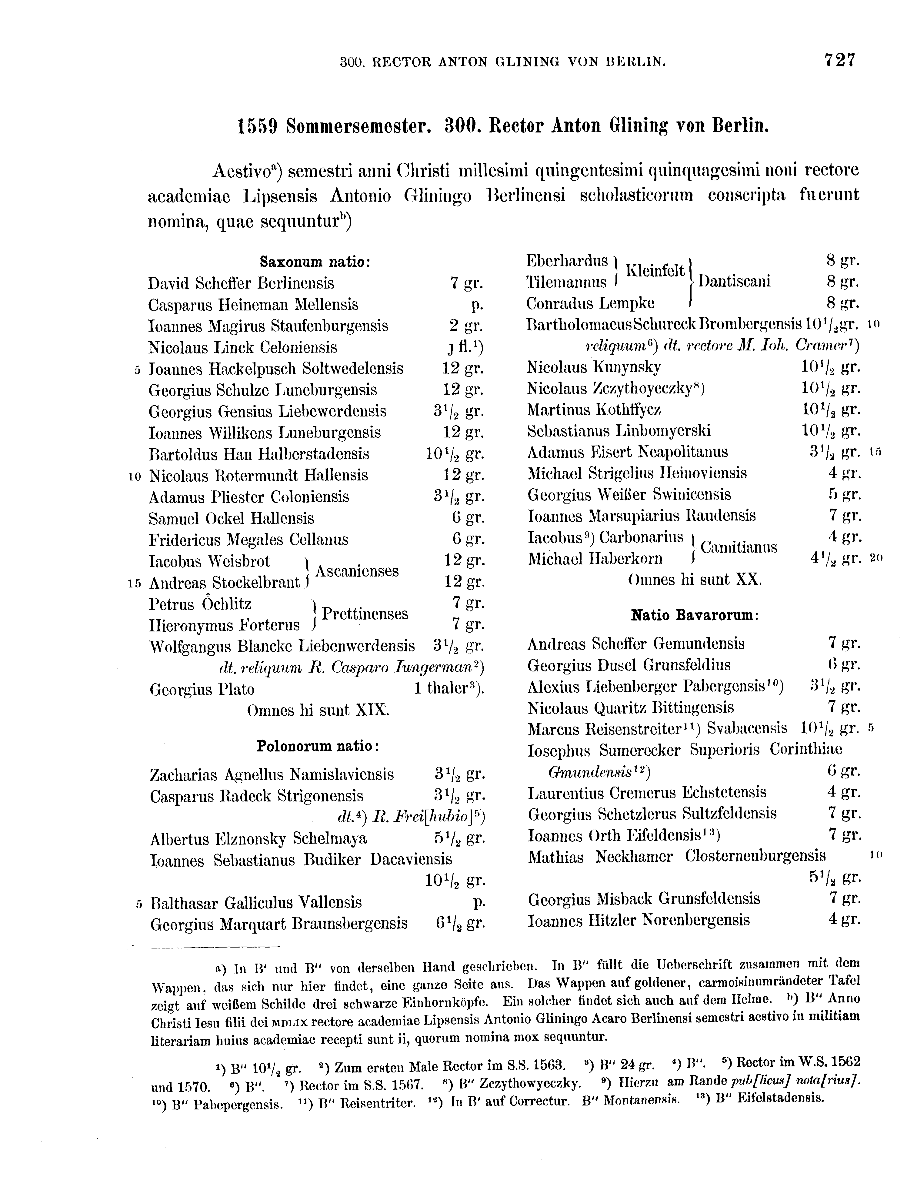 Historische Urkunde Seite 727 aus Band cds2_16